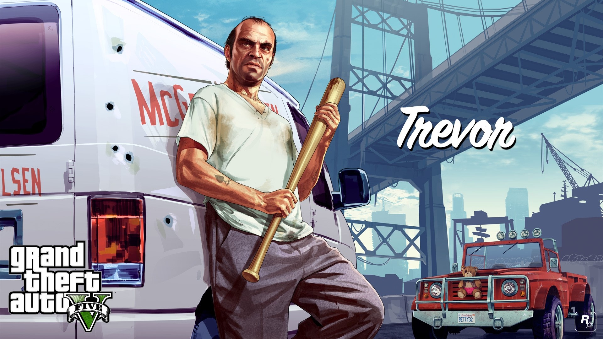 Trevor from Grand Theft Auto V HD Wallpaper