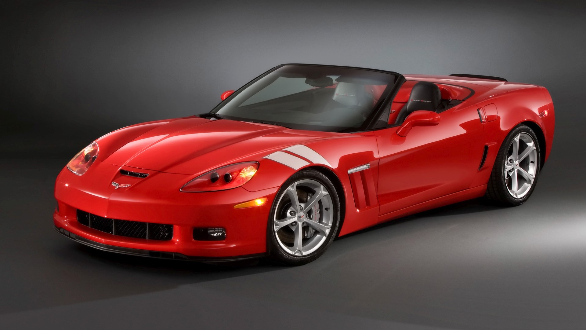 Red Chevrolet Corvette Convertible HD Wallpaper