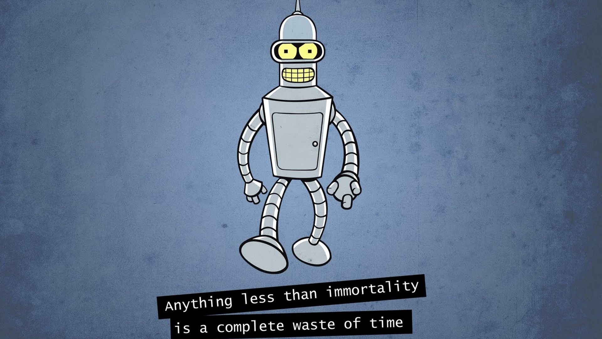 Bender from Futurama with quote HD Wallpaper