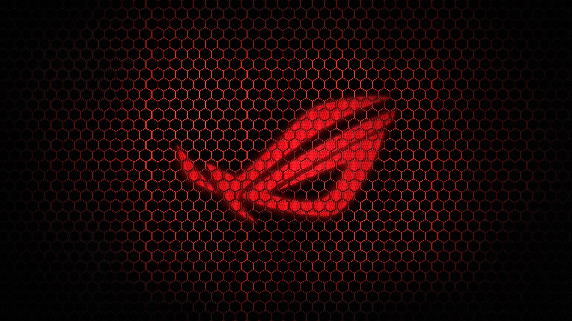 Republic of Gamers logo on red honeycomb HD Wallpaper
