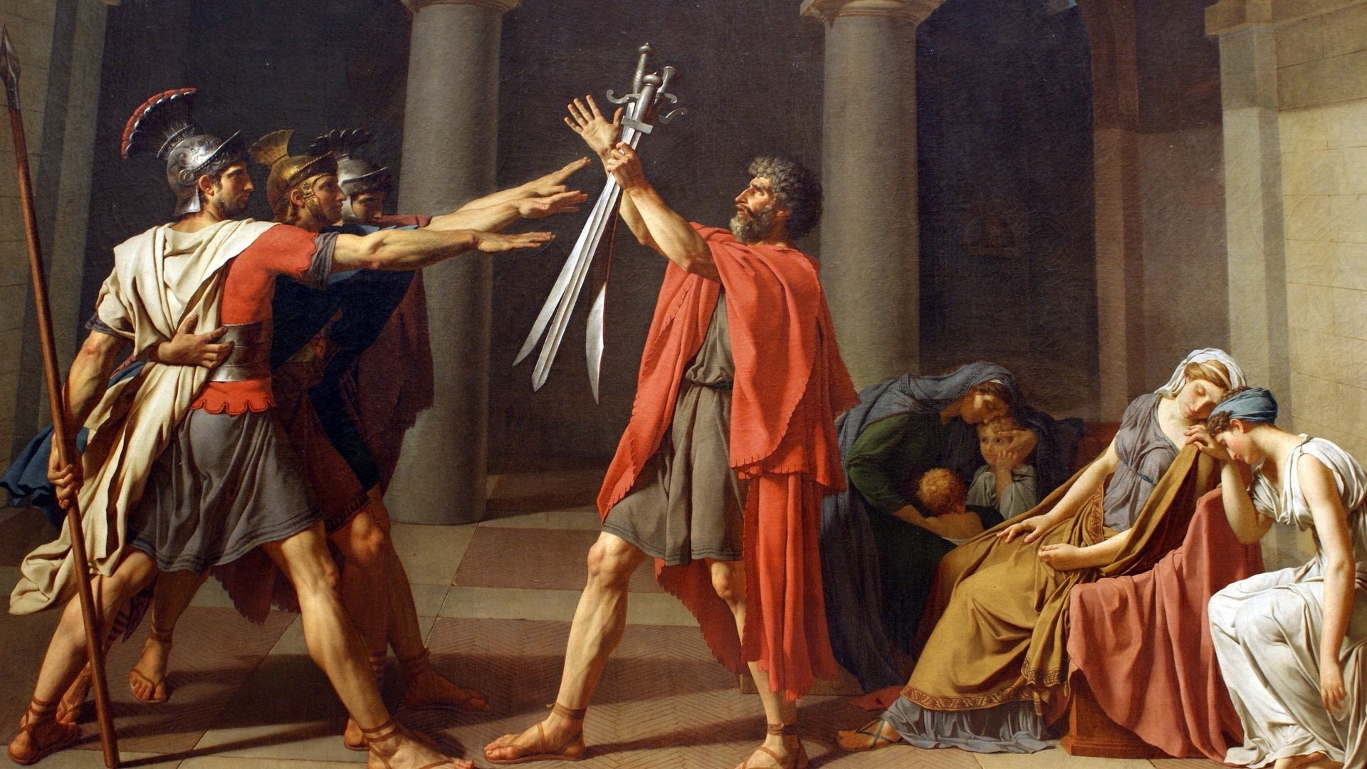 The Oath of the Horatii HD Wallpaper