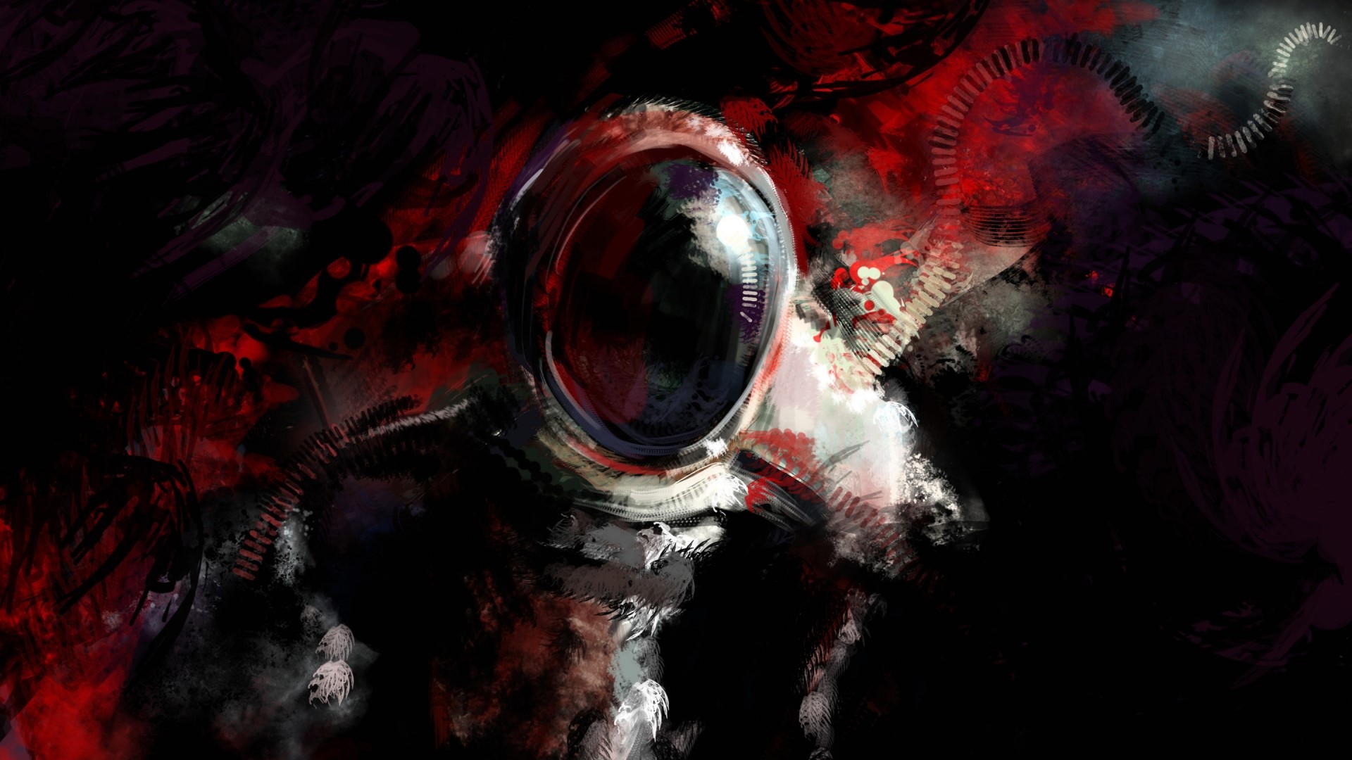 Mysterious Astronaut Fantasy Art HD Wallpaper