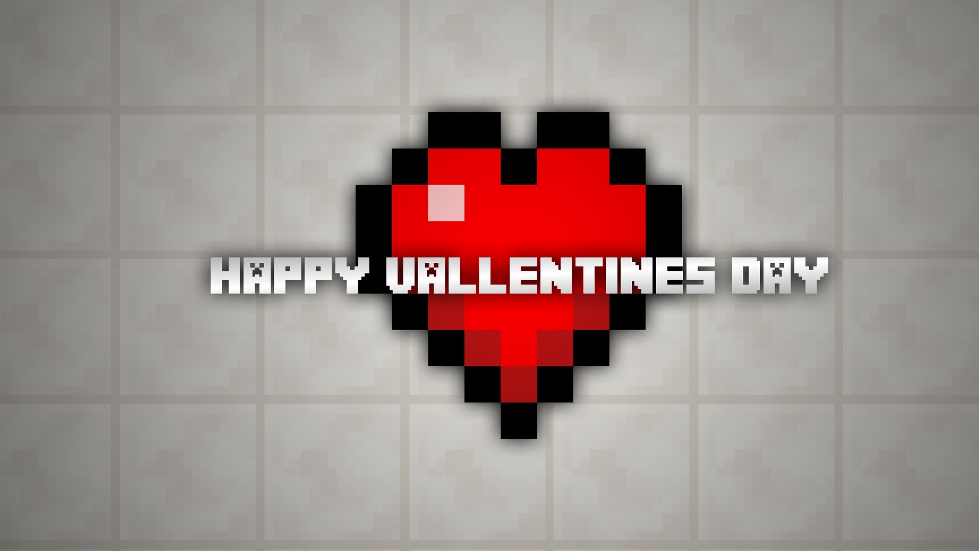Minecraft Happy Valentines Day Pixel Heart HD Wallpaper