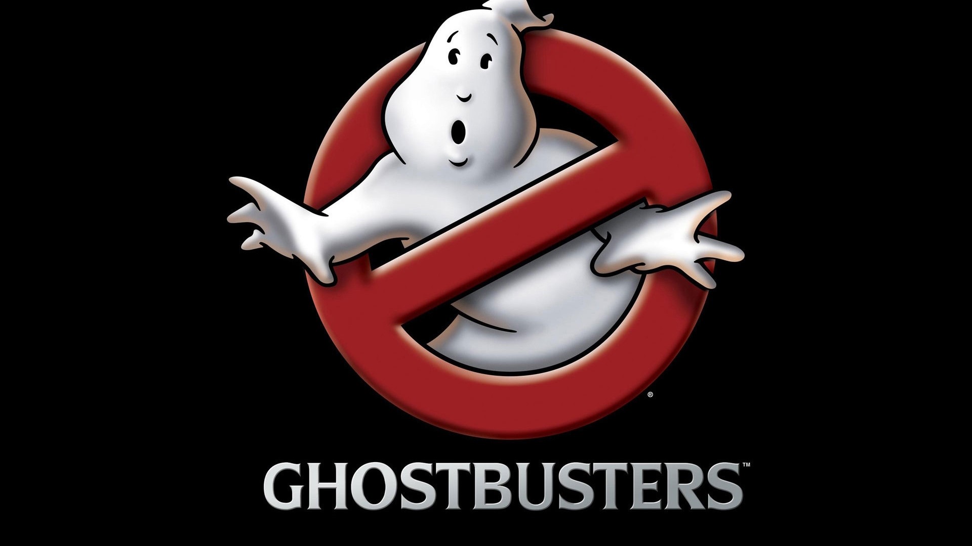 Ghostbusters logo with text HD Wallpaper