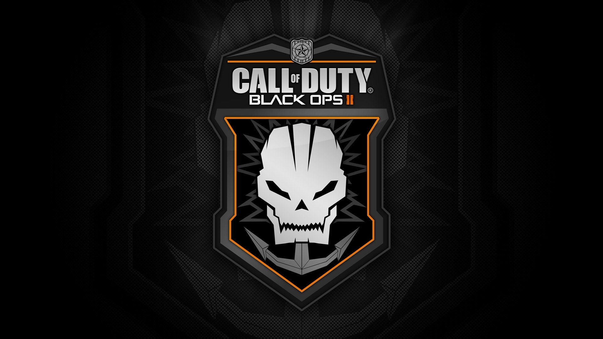 Call of Duty Black Ops II logo with skull and anchor HD Wallpaper