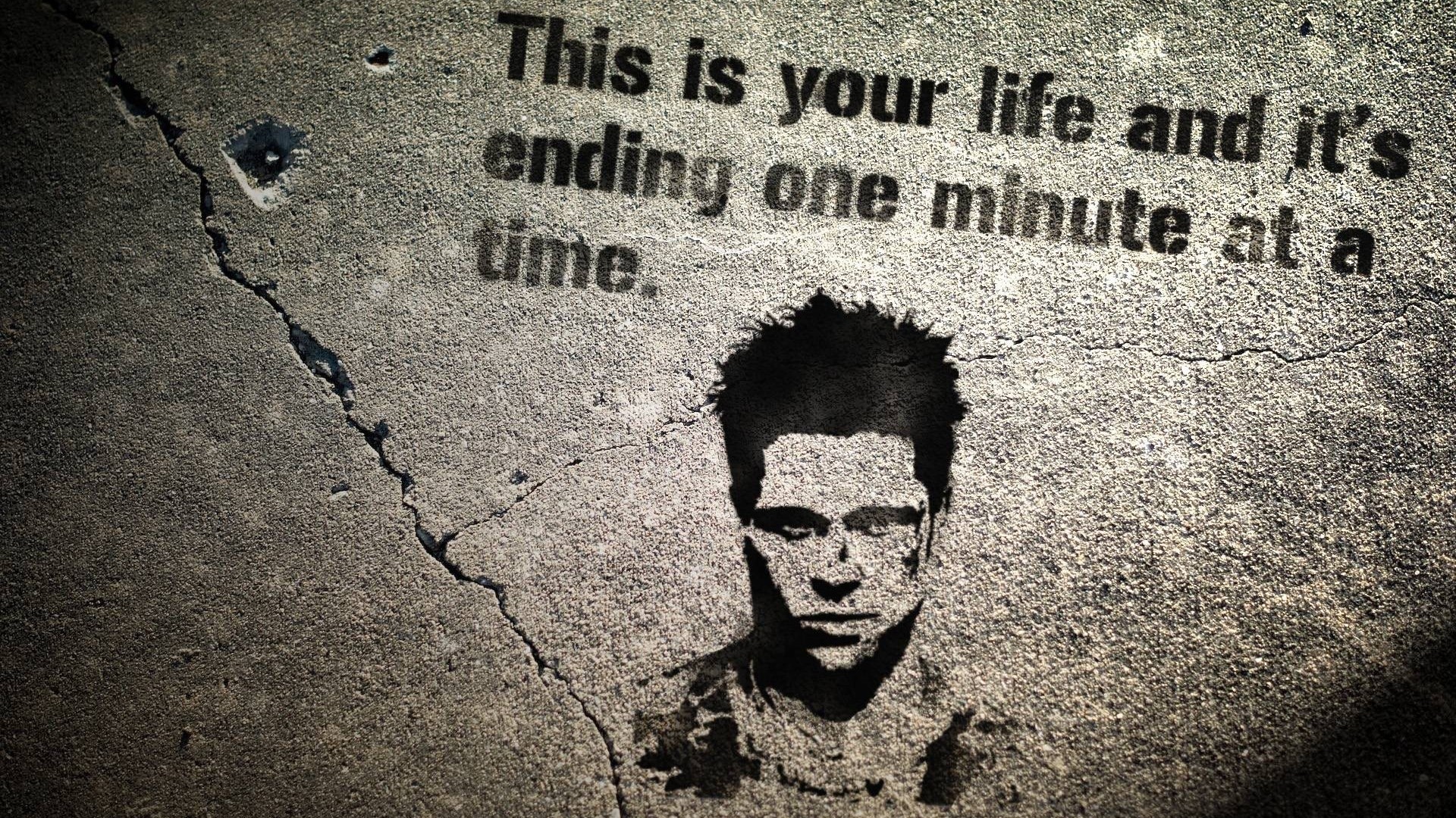 Fight Club This is Your Life Stencil HD Wallpaper