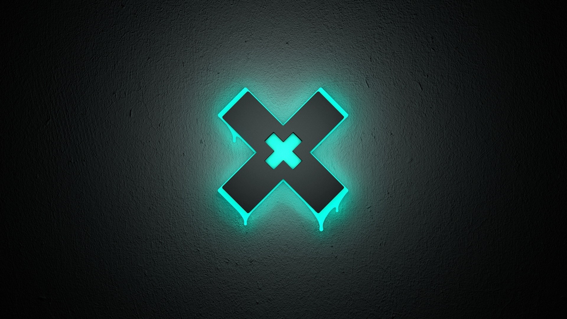 Neon X Logo Abstract HD Wallpaper