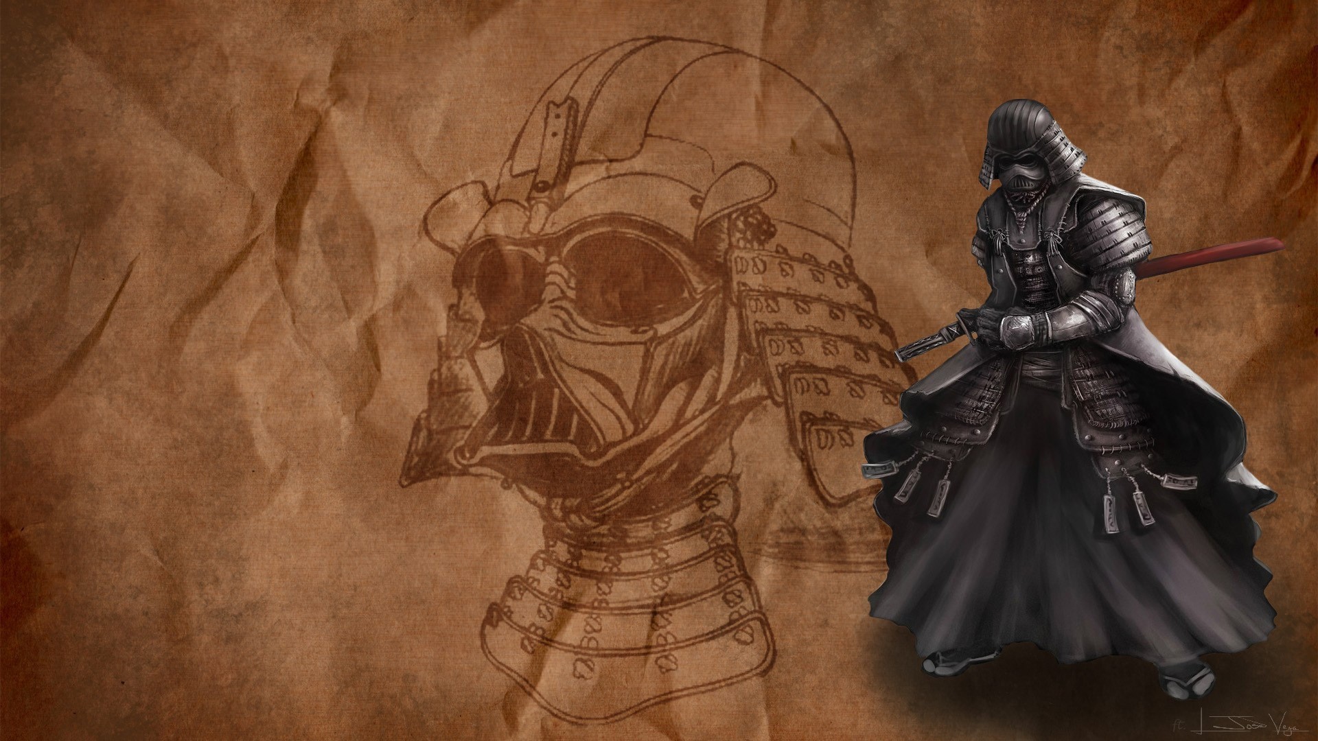 Darth Vader Samurai Art HD Wallpaper