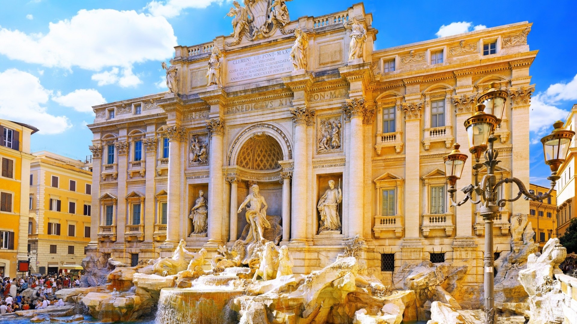 Trevi Fountain Rome Italy HD Wallpaper