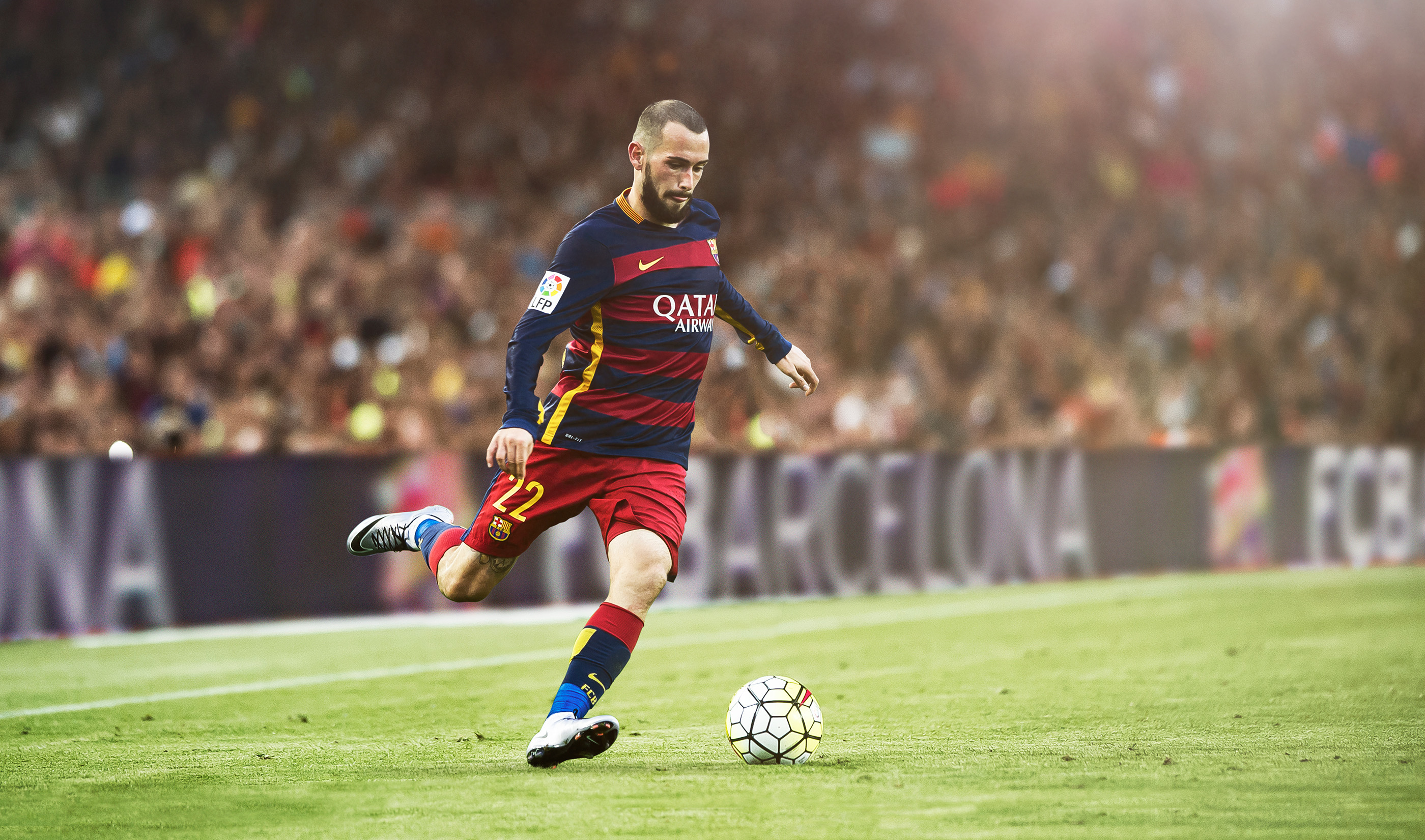 Aleix Vidal playing for FC Barcelona HD Wallpaper