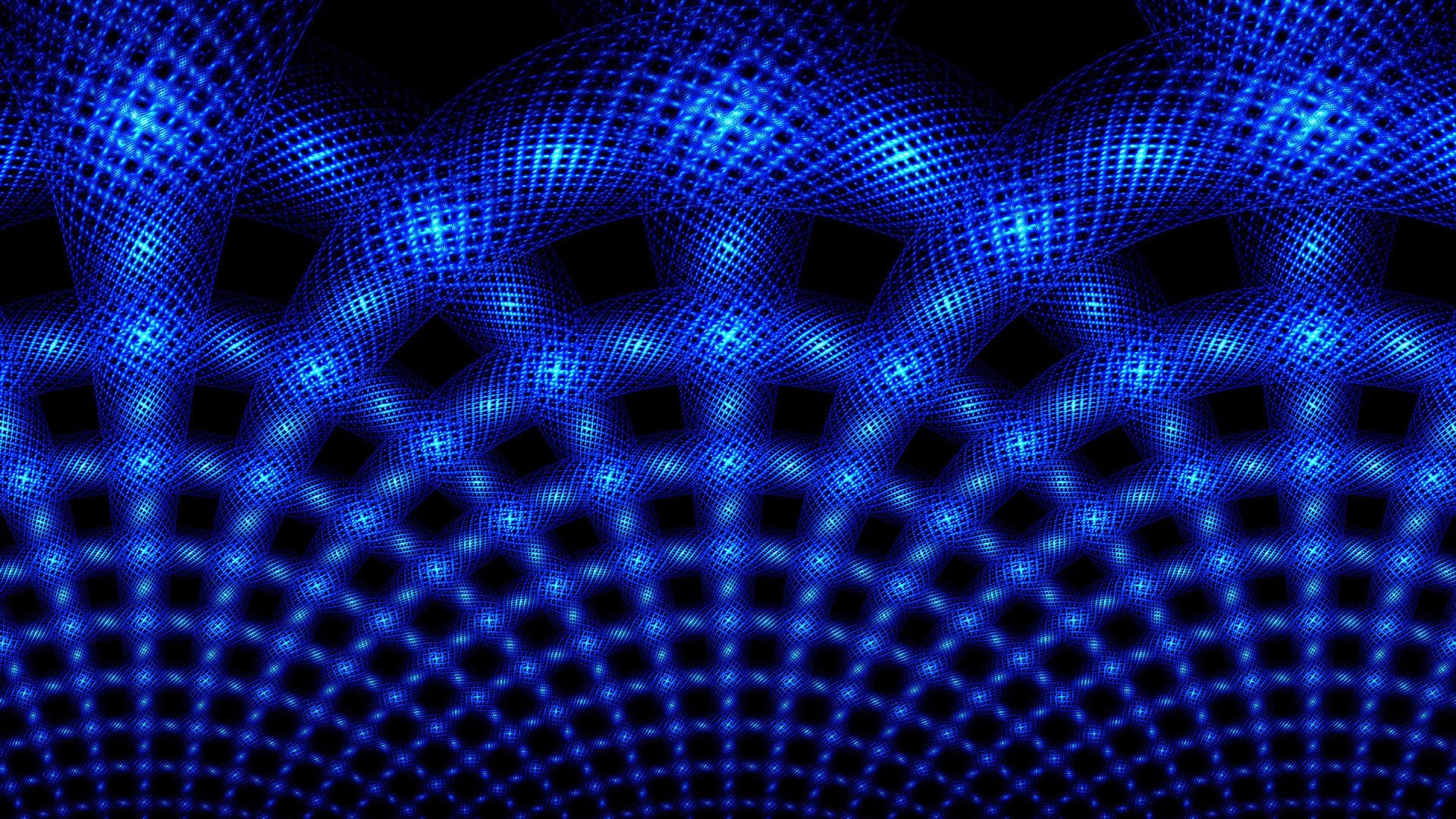 Woven Blue 3D Abstract Pattern HD Wallpaper