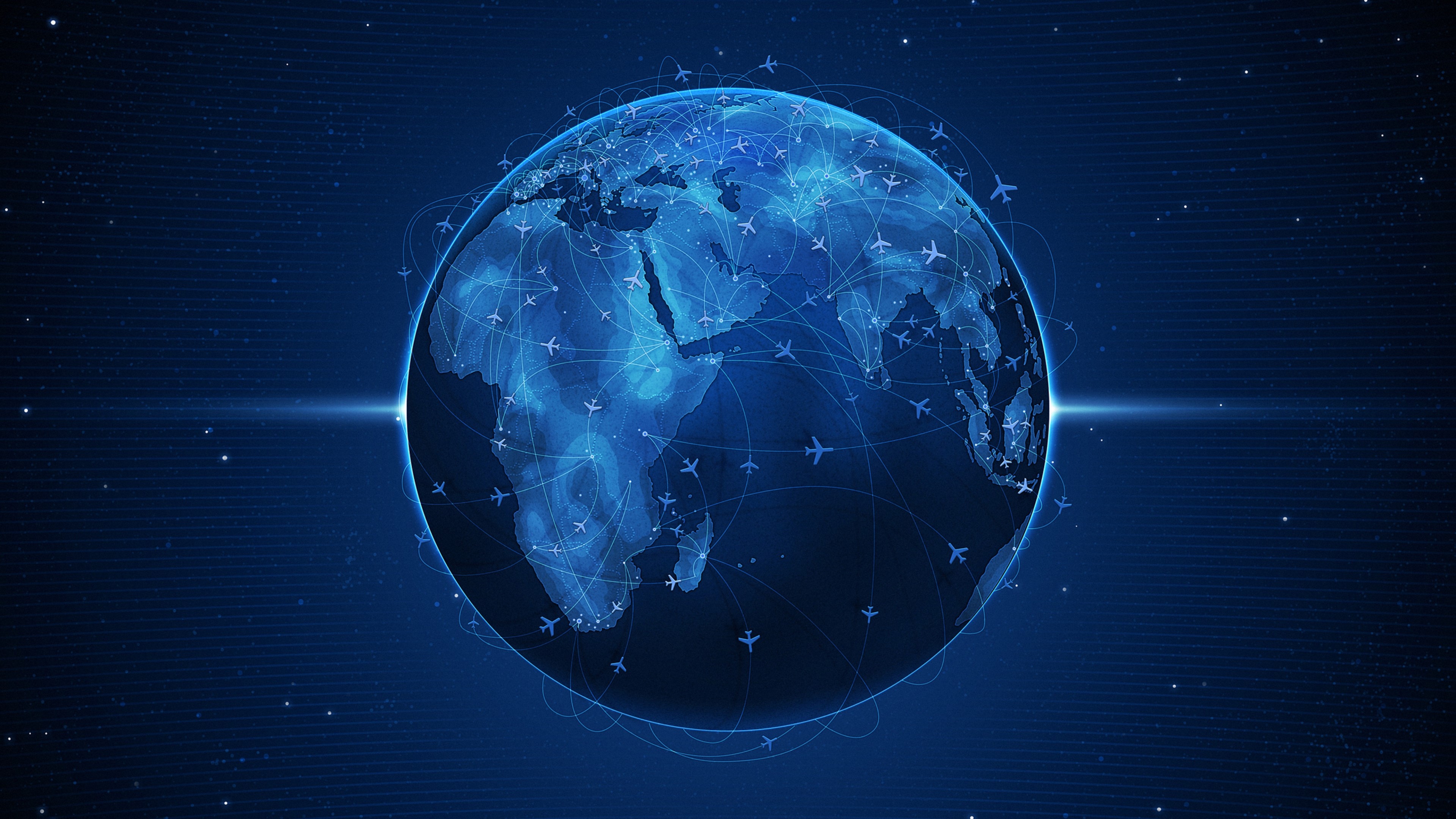 4K Global Airlines Network HD Wallpaper
