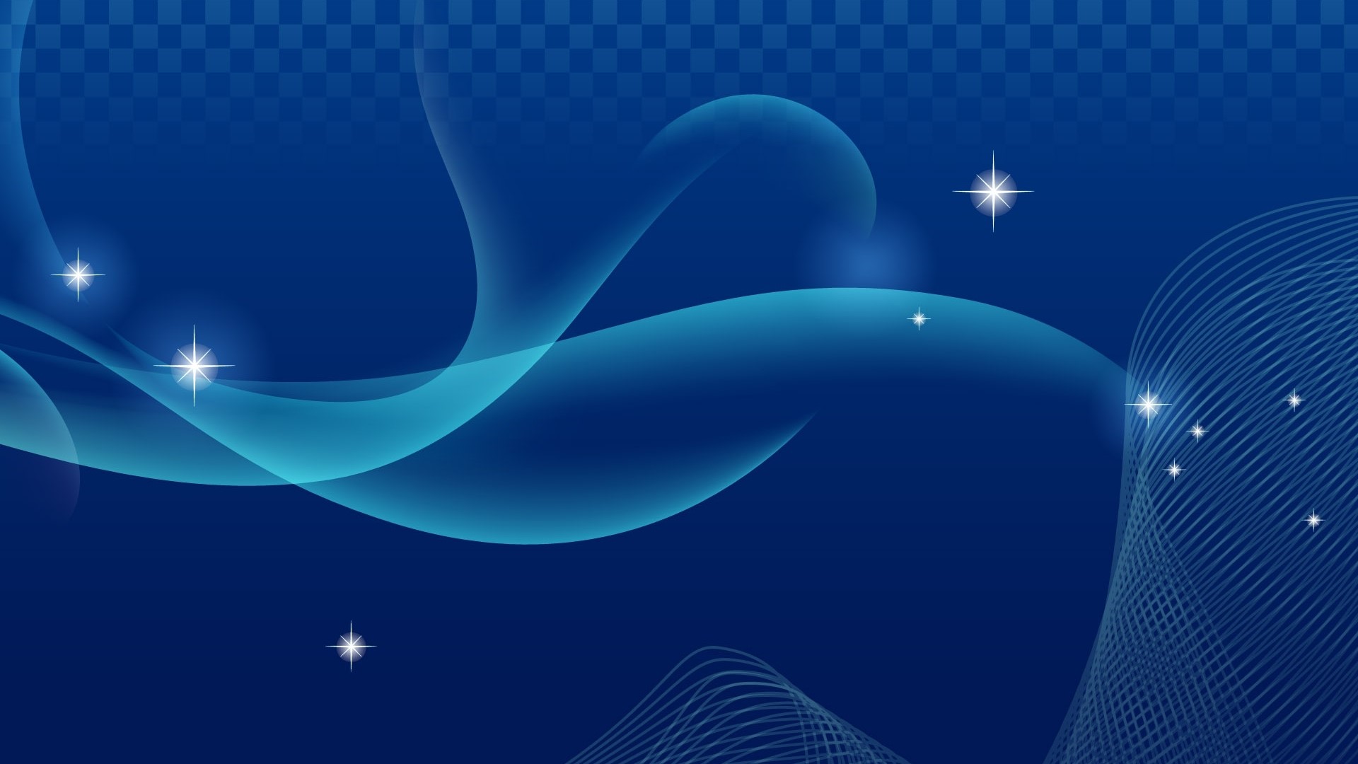 Blue abstract waves with stars HD Wallpaper