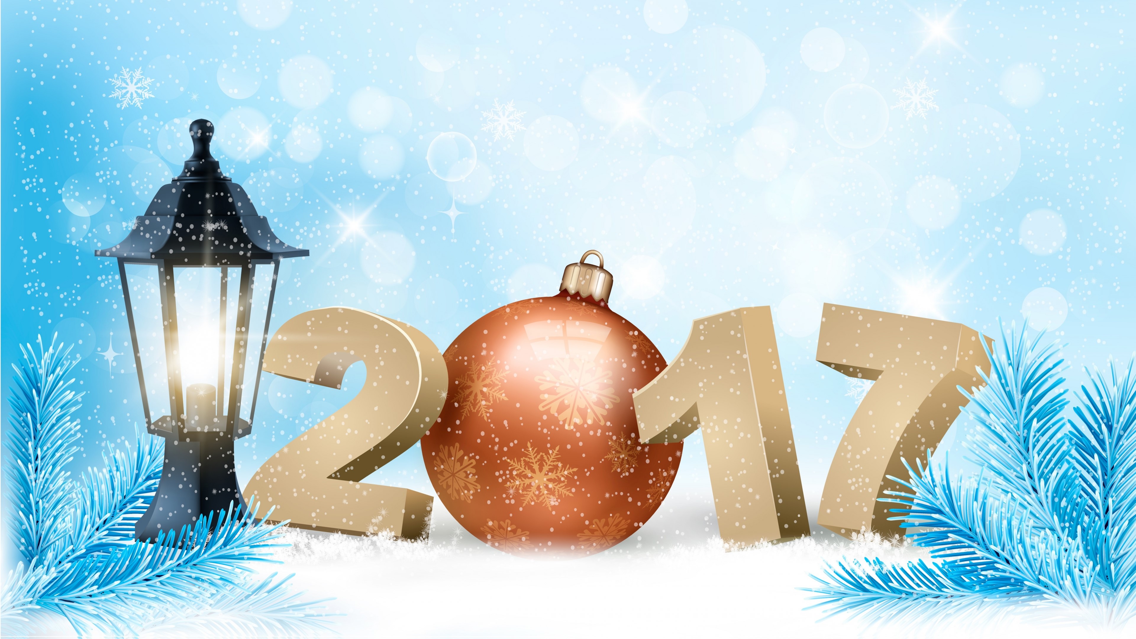 4K 2017 New Year's Eve HD Wallpaper