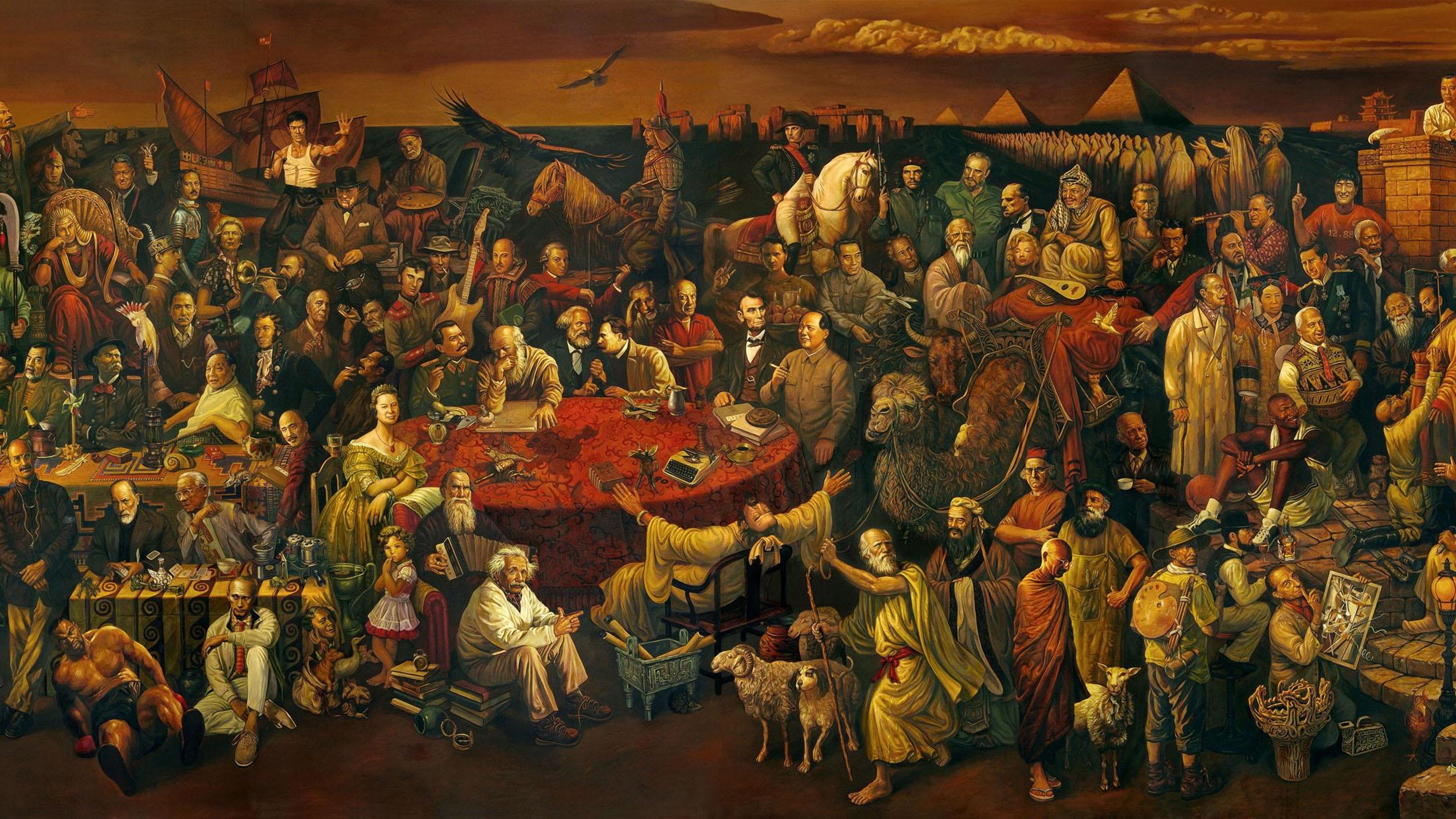 4K Famous Personalities Gathering HD Wallpaper