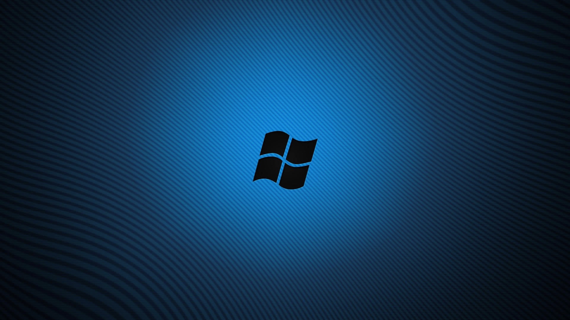 Windows Logo on Blue Striped Background HD Wallpaper
