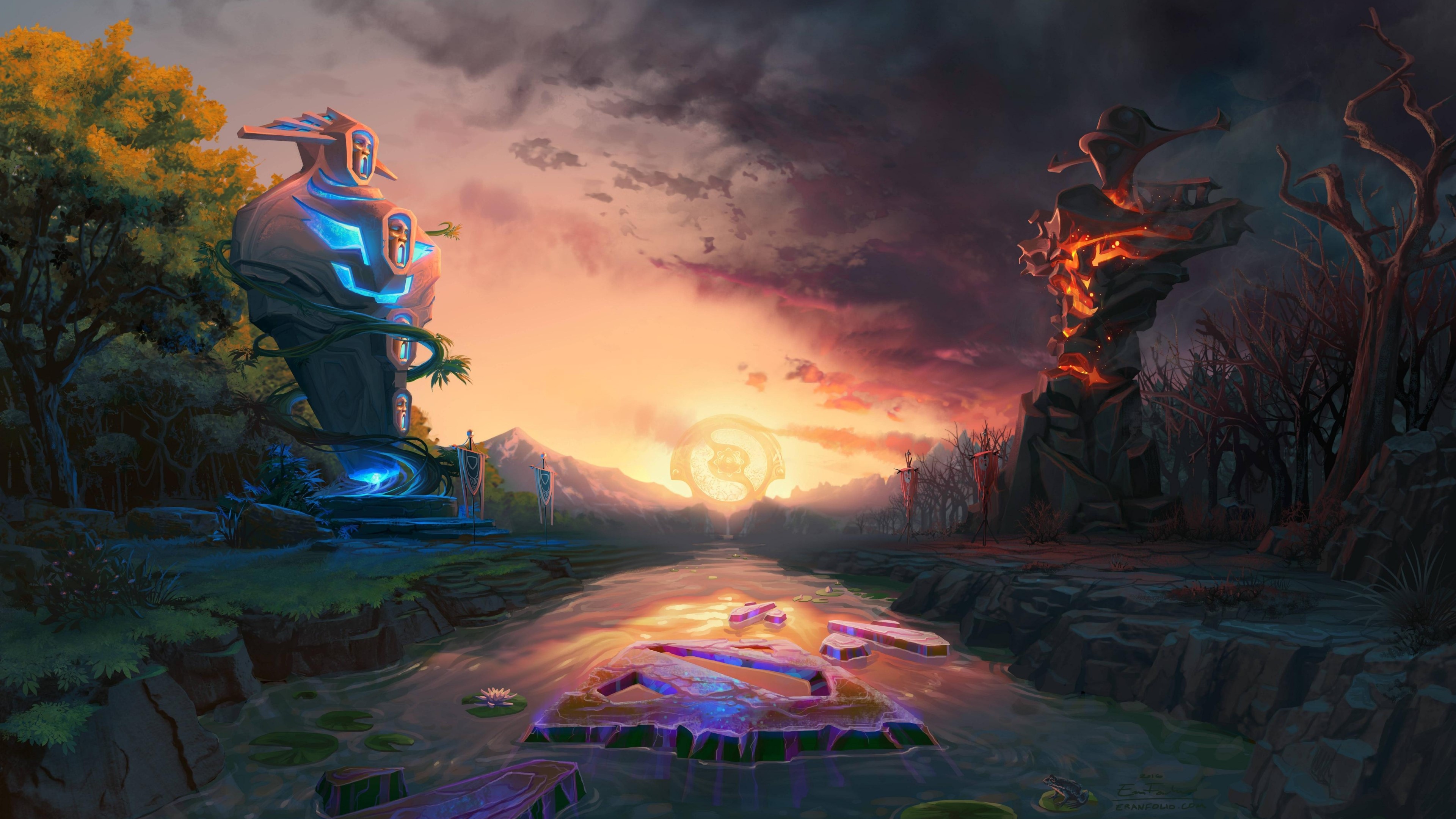 4K Dota 2 Landscape HD Wallpaper