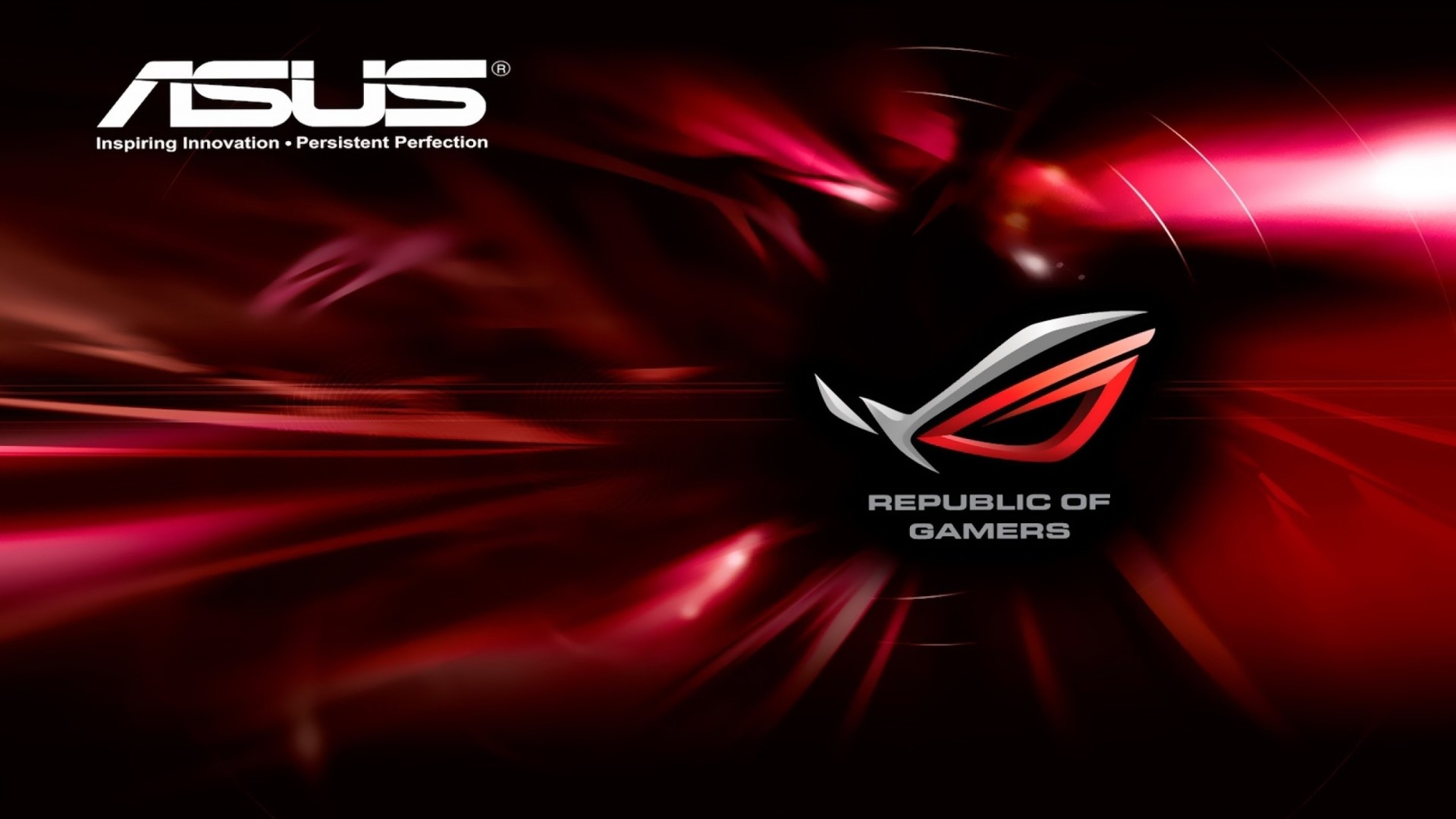 ASUS Republic of Gamers logo and tagline HD Wallpaper
