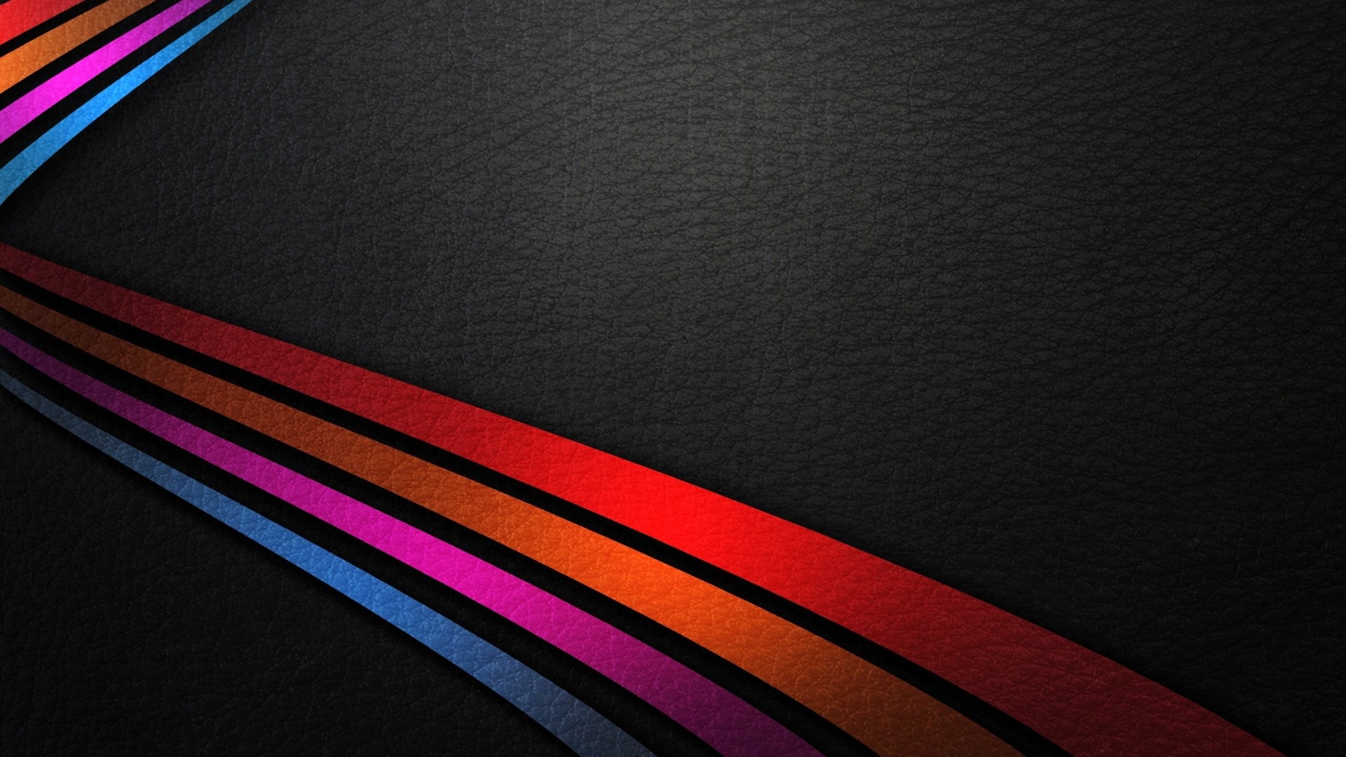 Multi-colored stripes on black textured background HD Wallpaper