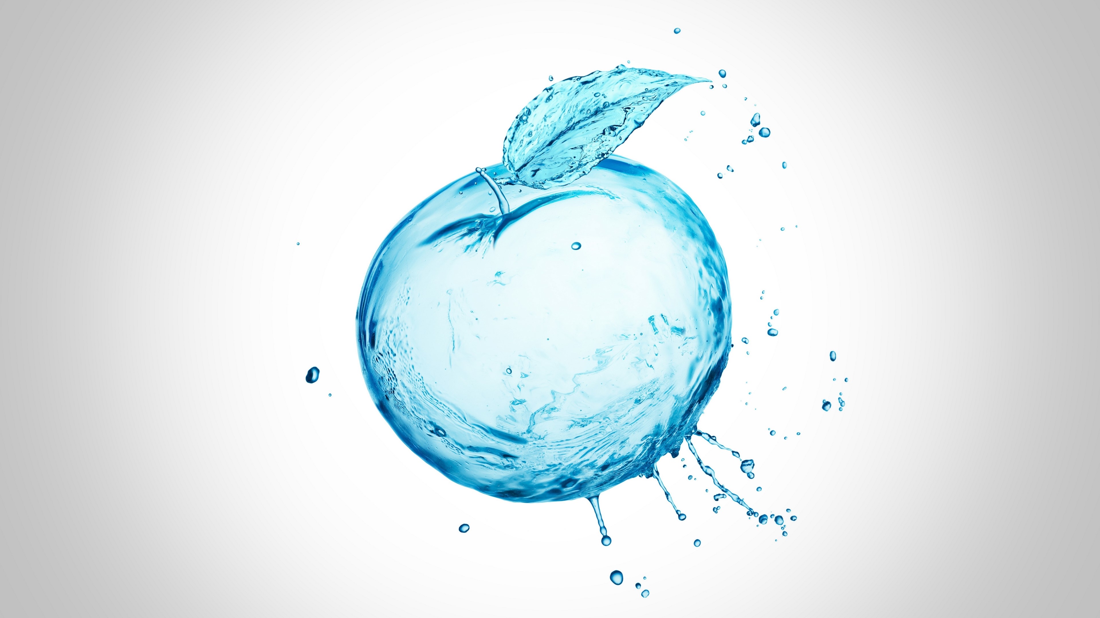 4K Apple Made of Water HD Wallpaper