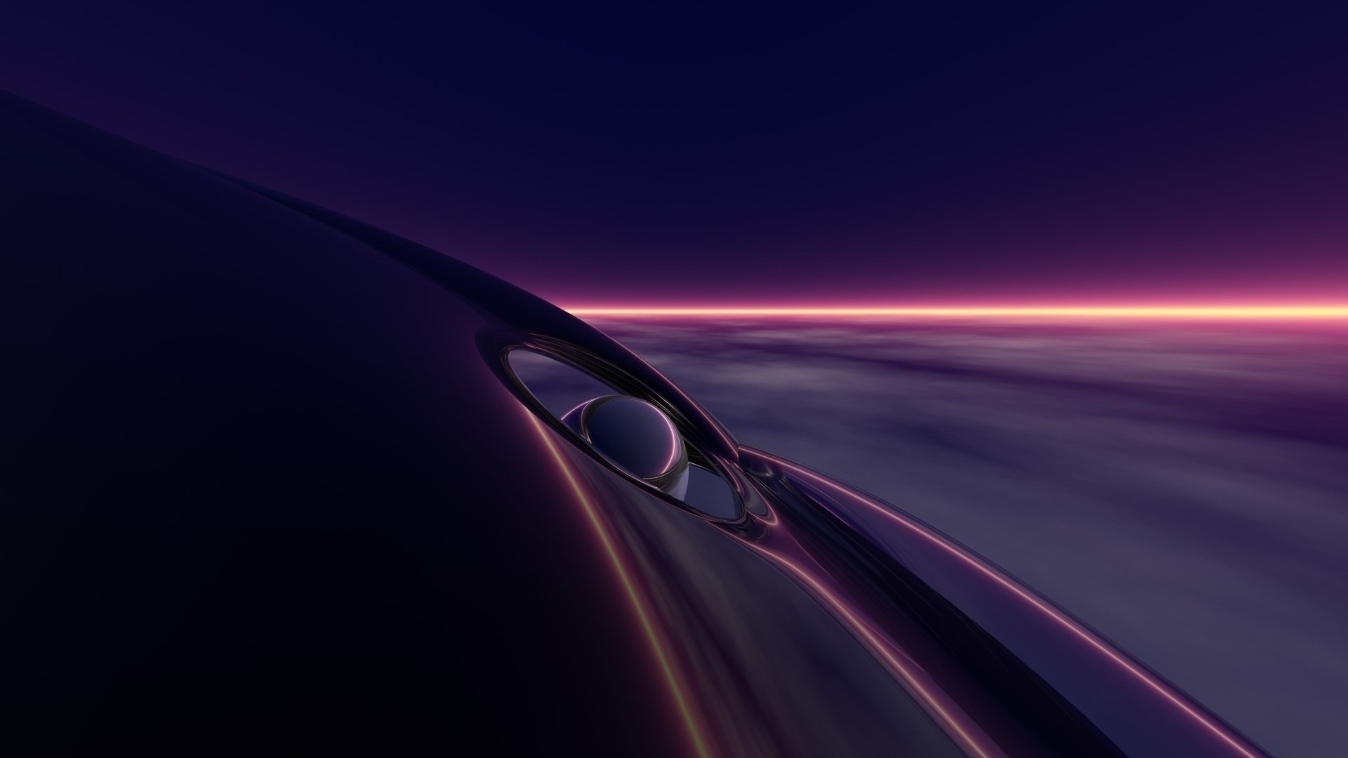 Abstract dark metallic structure in space HD Wallpaper