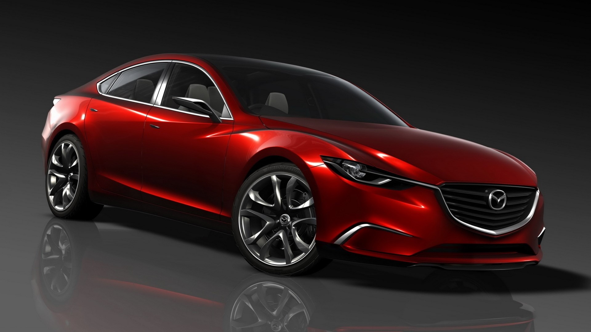 Red Mazda Takeri concept car HD Wallpaper