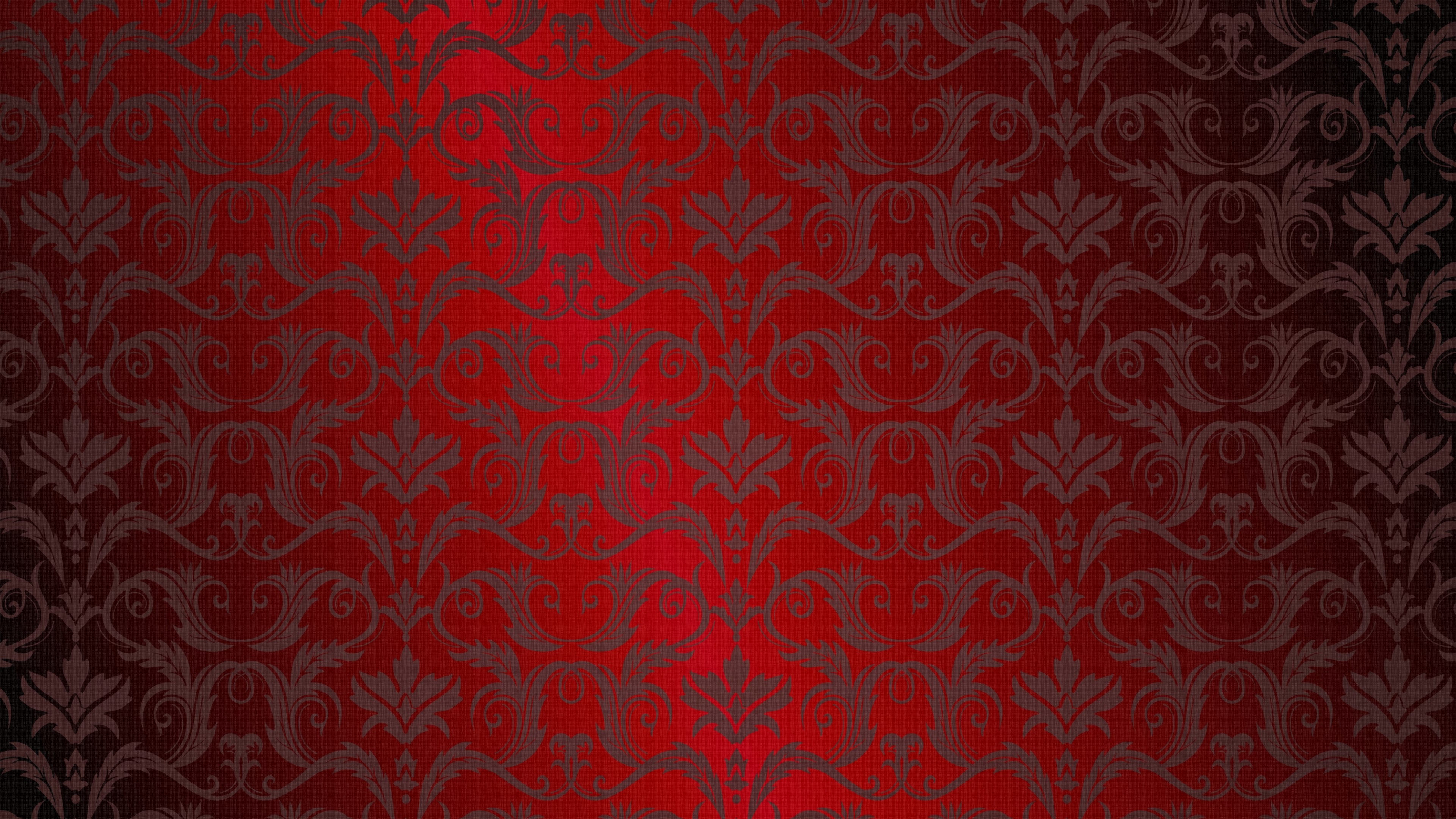 4K Red Ornament Pattern HD Wallpaper