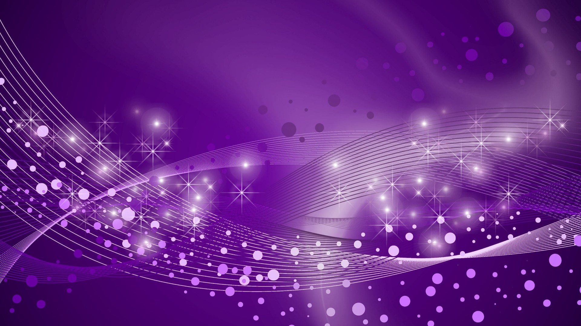 Purple abstract background with sparkles and waves HD Wallpaper