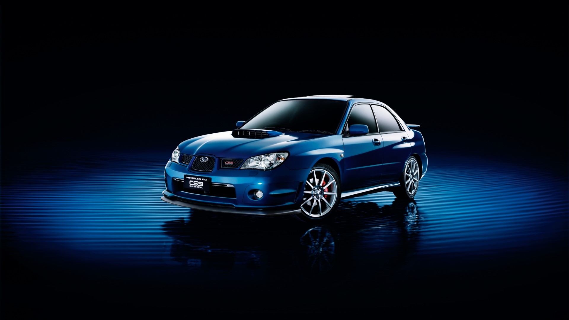 Blue Subaru Impreza WRX CS9 HD Wallpaper