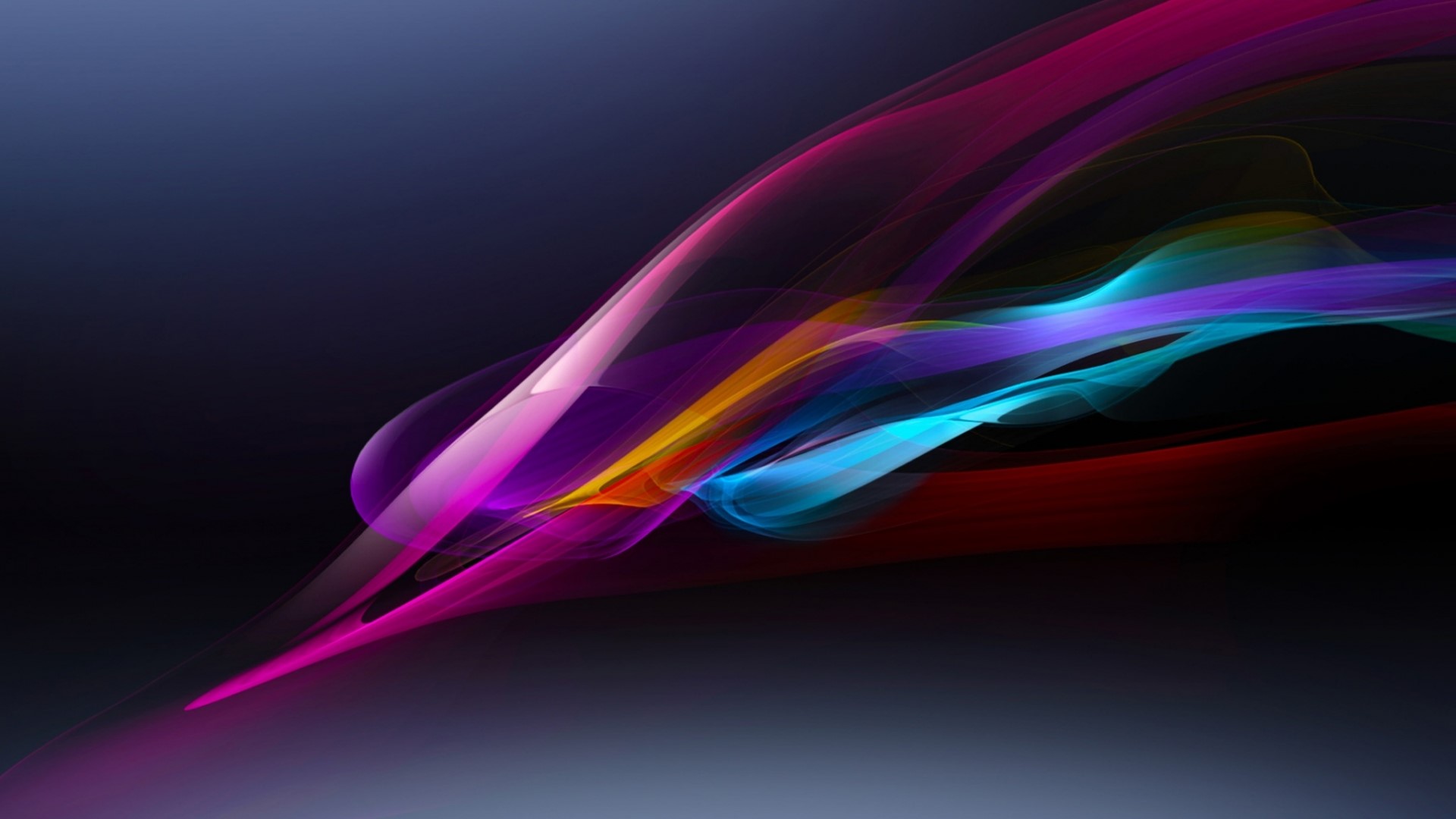 Abstract colorful light streaks on dark background HD Wallpaper