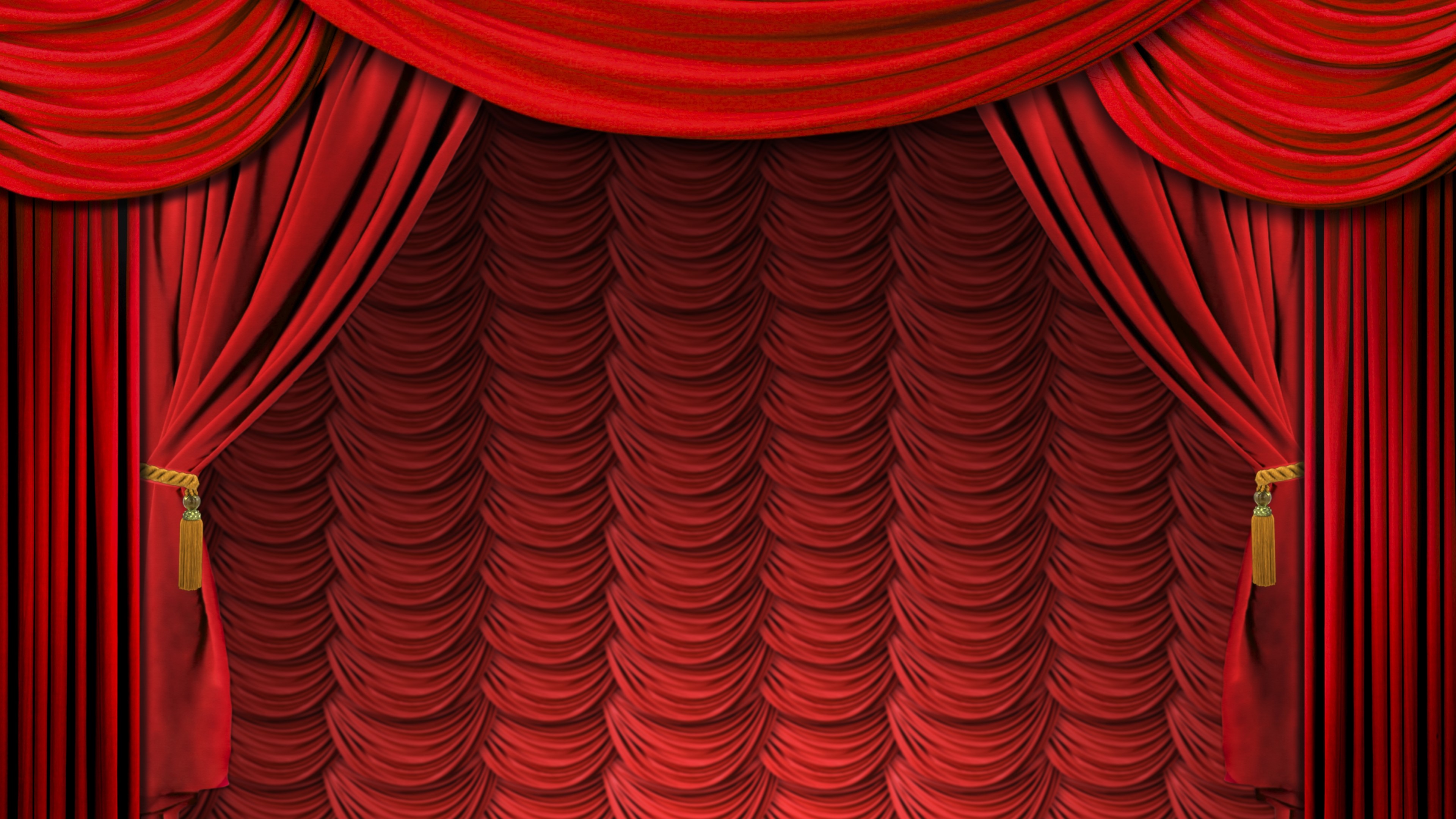 4K Red Velvet Stage Curtains HD Wallpaper
