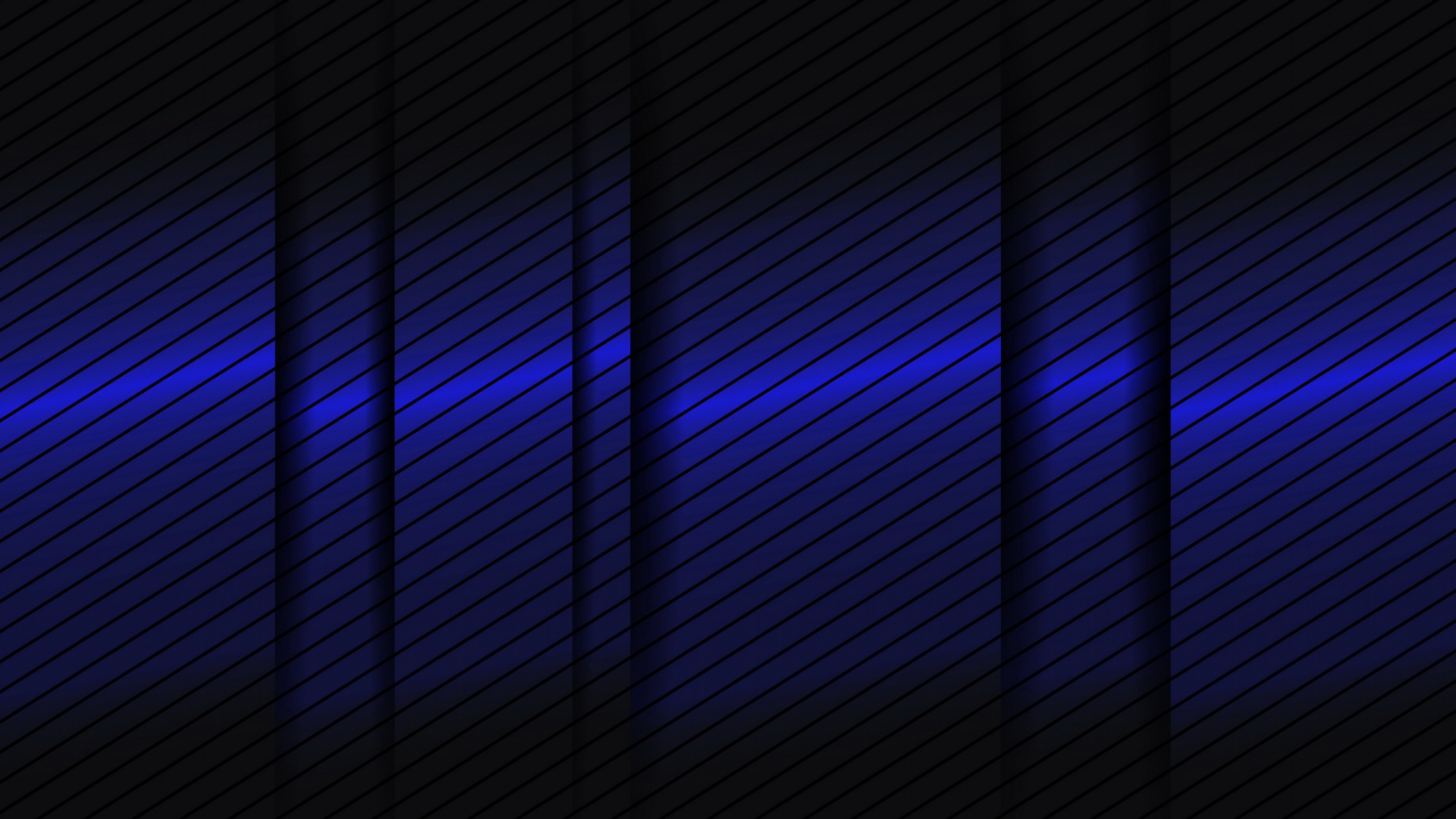 4K Abstract Blue and Black Lines HD Wallpaper