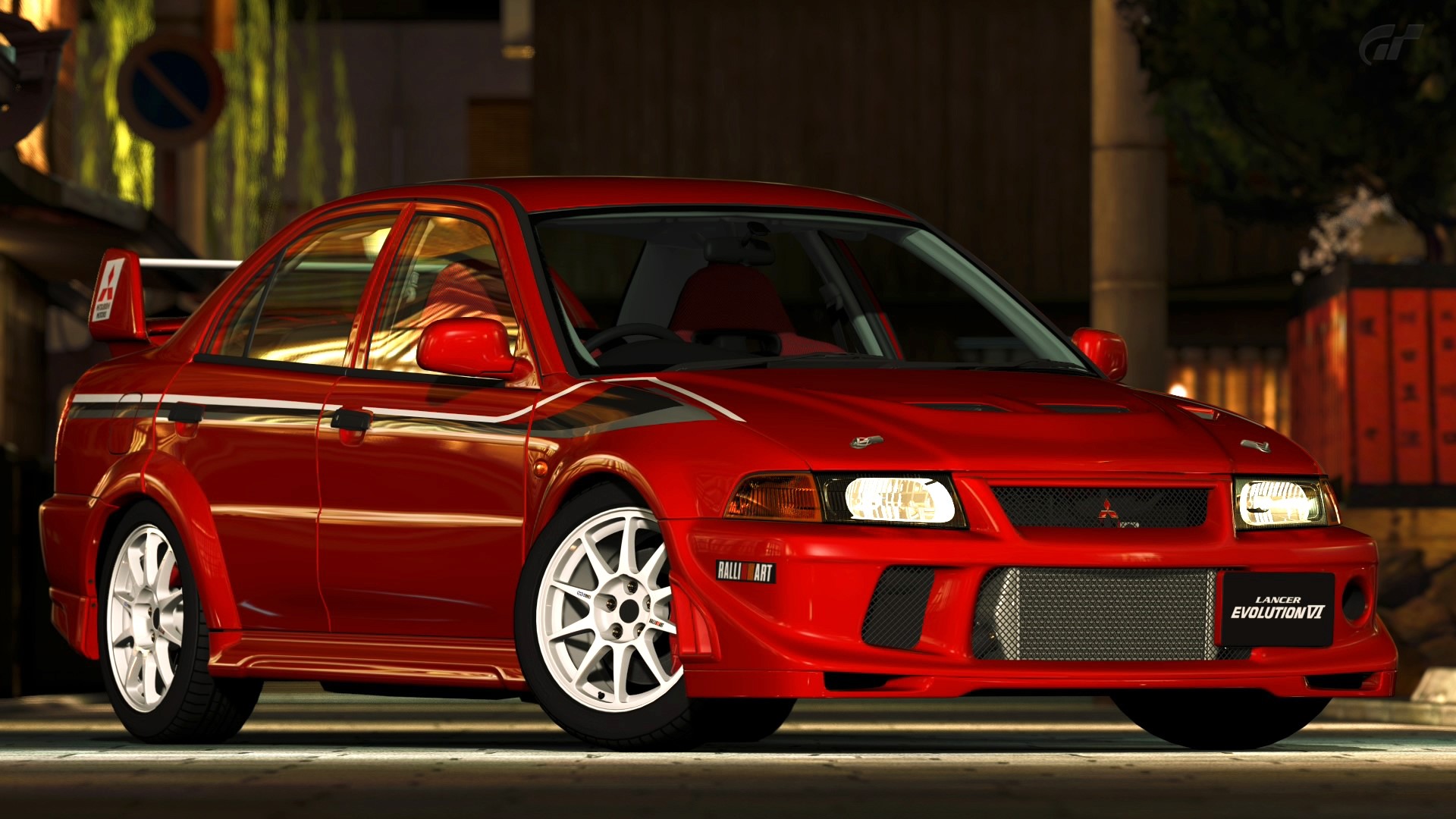 Red Mitsubishi Lancer Evolution VI Rally Car HD Wallpaper