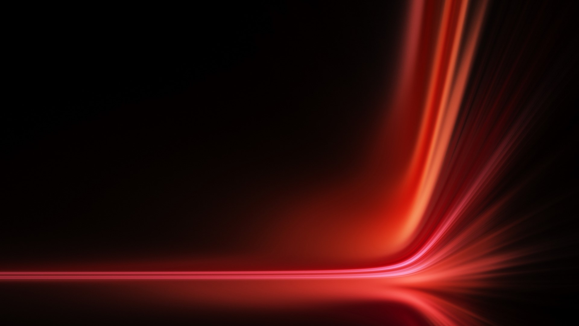 Red Light Streaks on Black Background HD Wallpaper