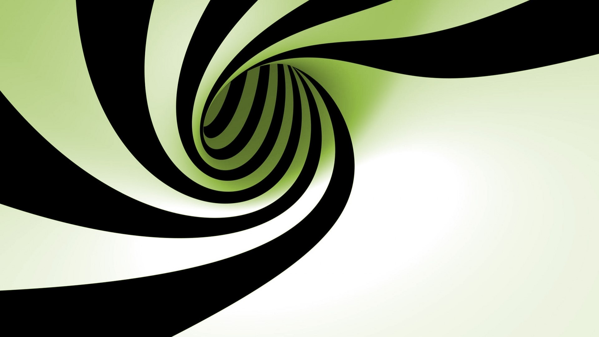 Black and green spiral tunnel HD Wallpaper