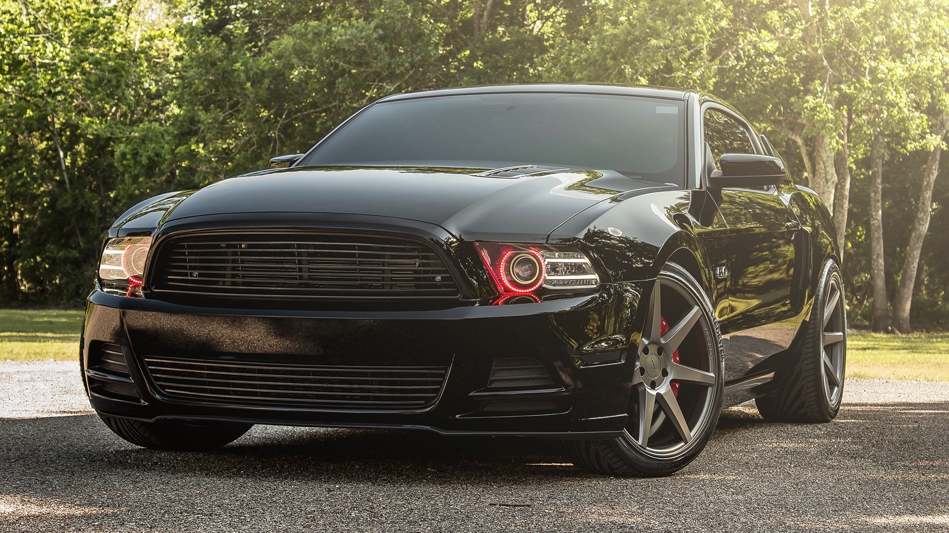 Black Ford Mustang GT 5.0 HD Wallpaper