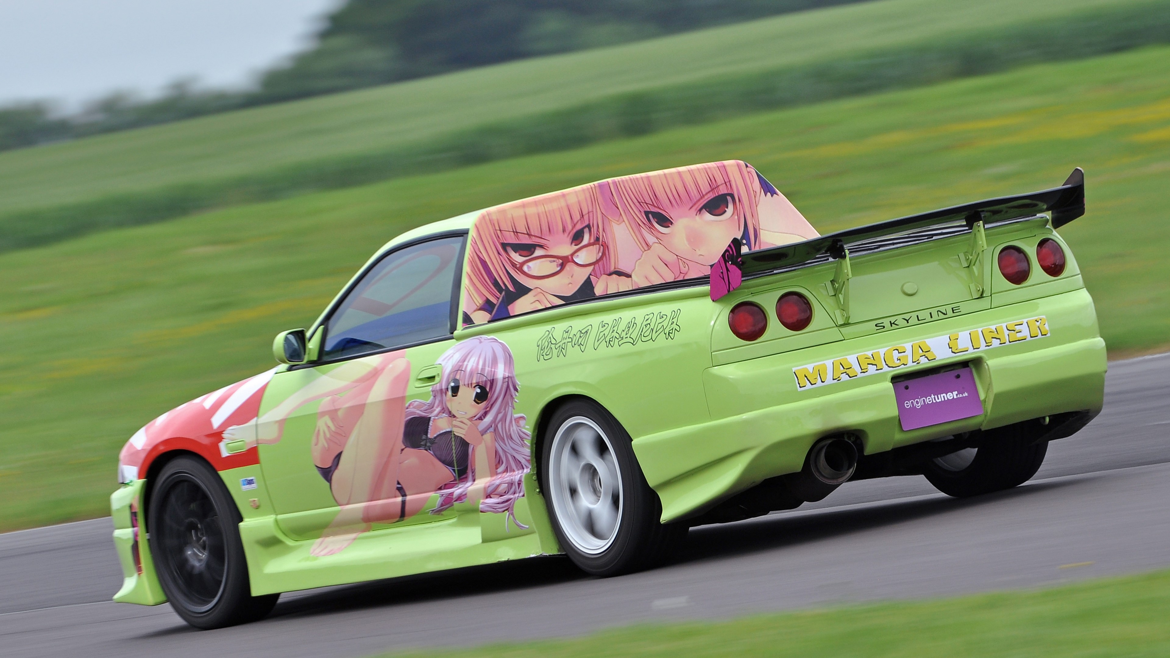 4K Nissan Skyline Manga Liner HD Wallpaper
