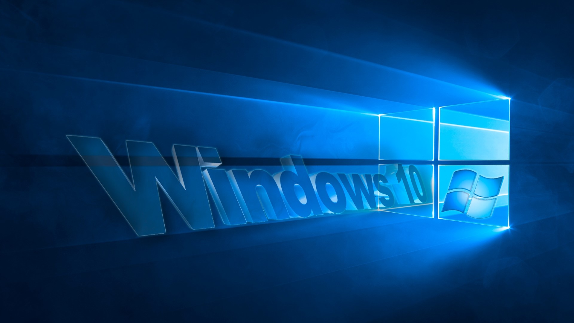 Windows 10 Logo and Text HD Wallpaper
