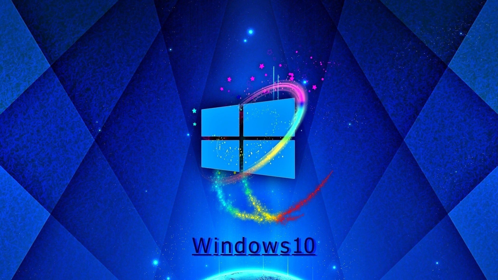 Windows 10 Logo with Colorful Swirls HD Wallpaper
