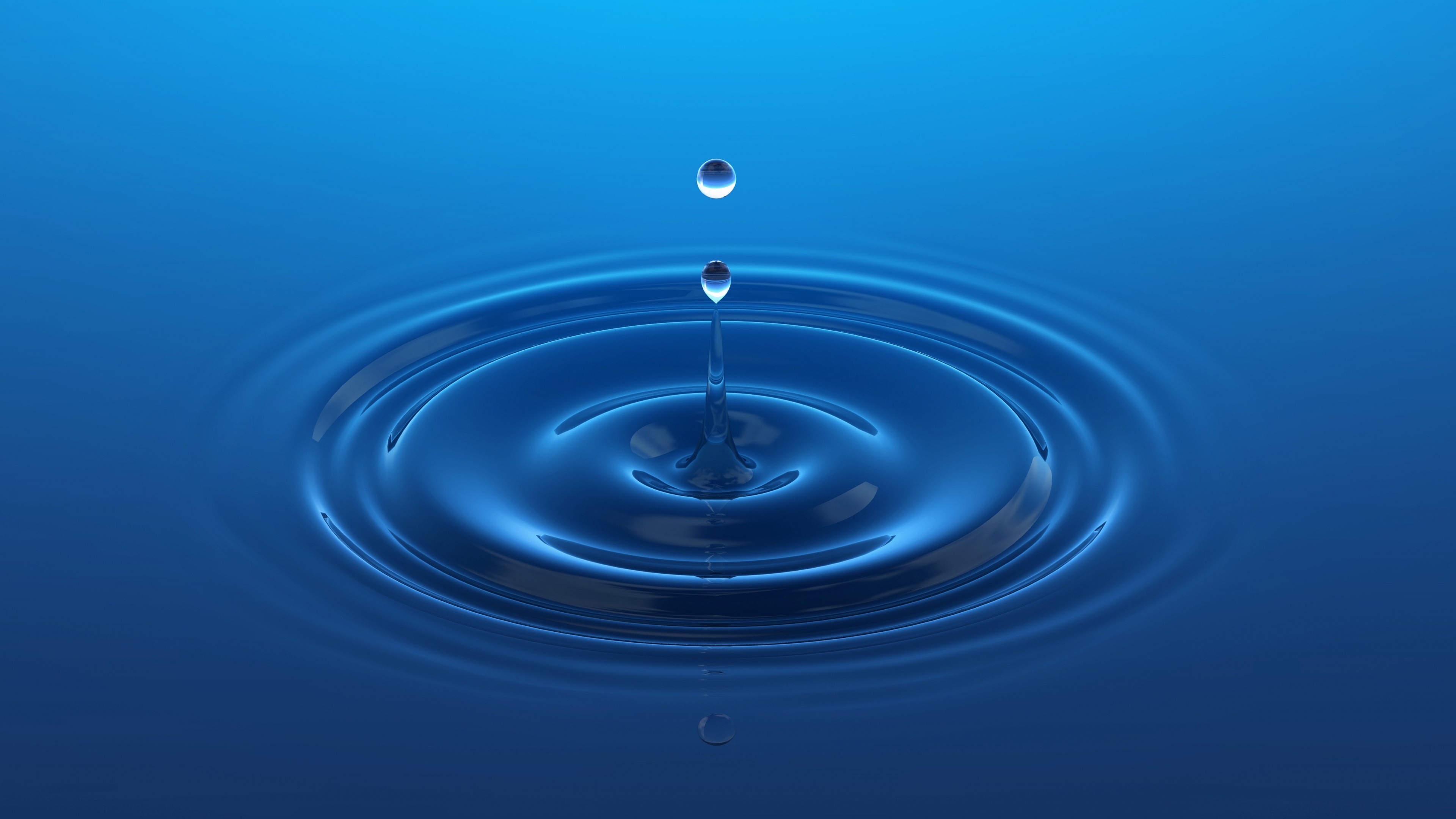 4K Water Drop Ripples HD Wallpaper