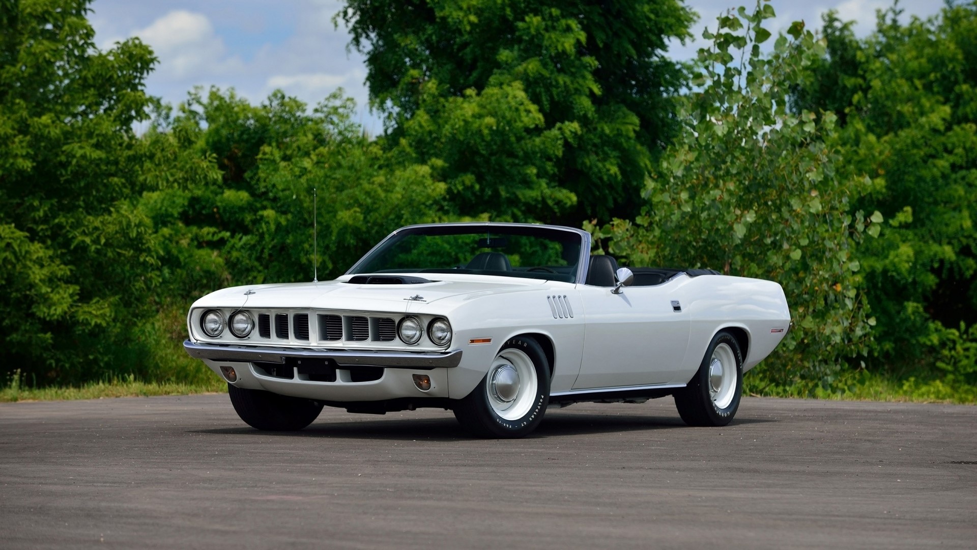 White 1970 Plymouth Barracuda Convertible HD Wallpaper