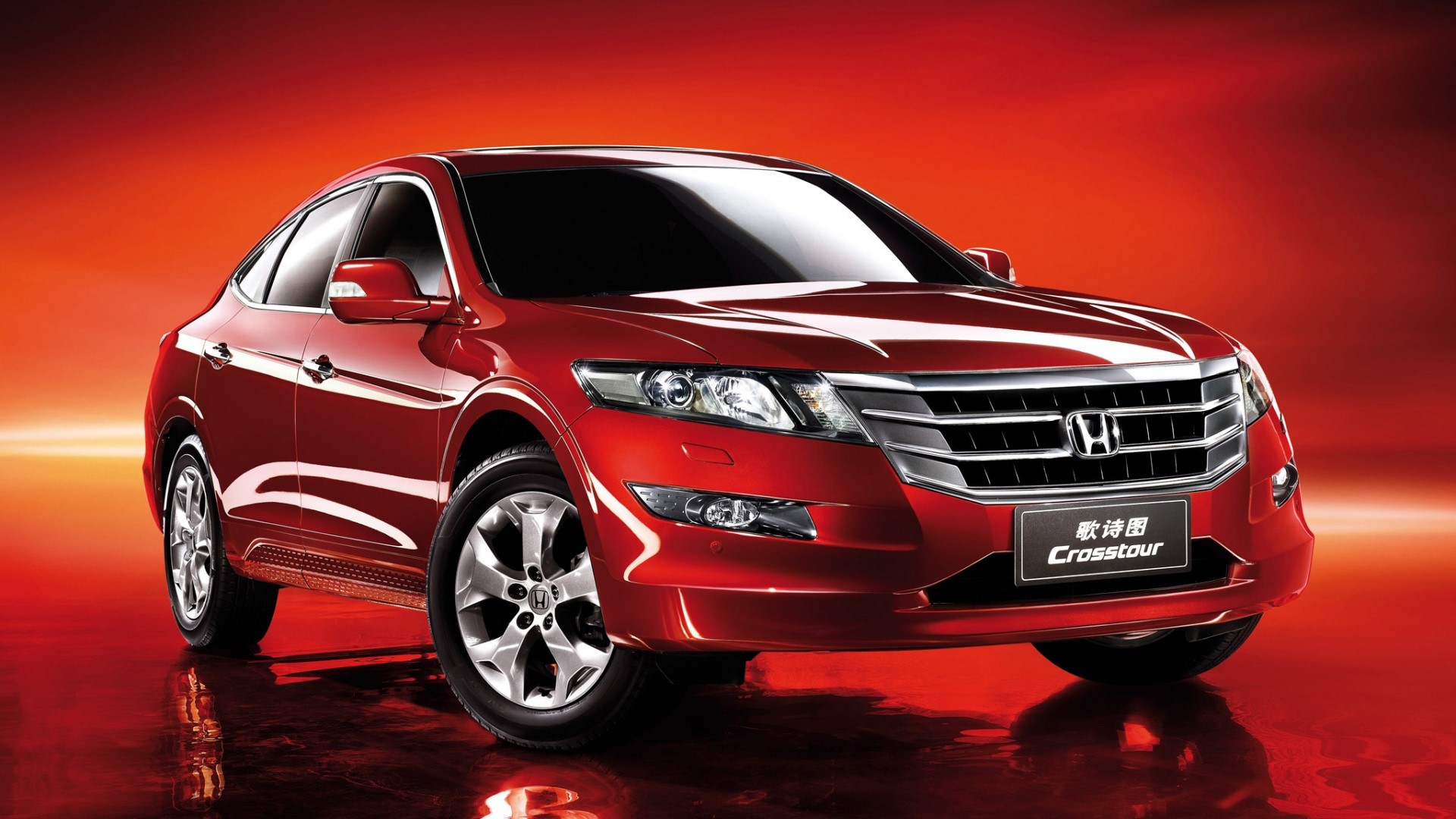 Red Honda Crosstour car HD Wallpaper