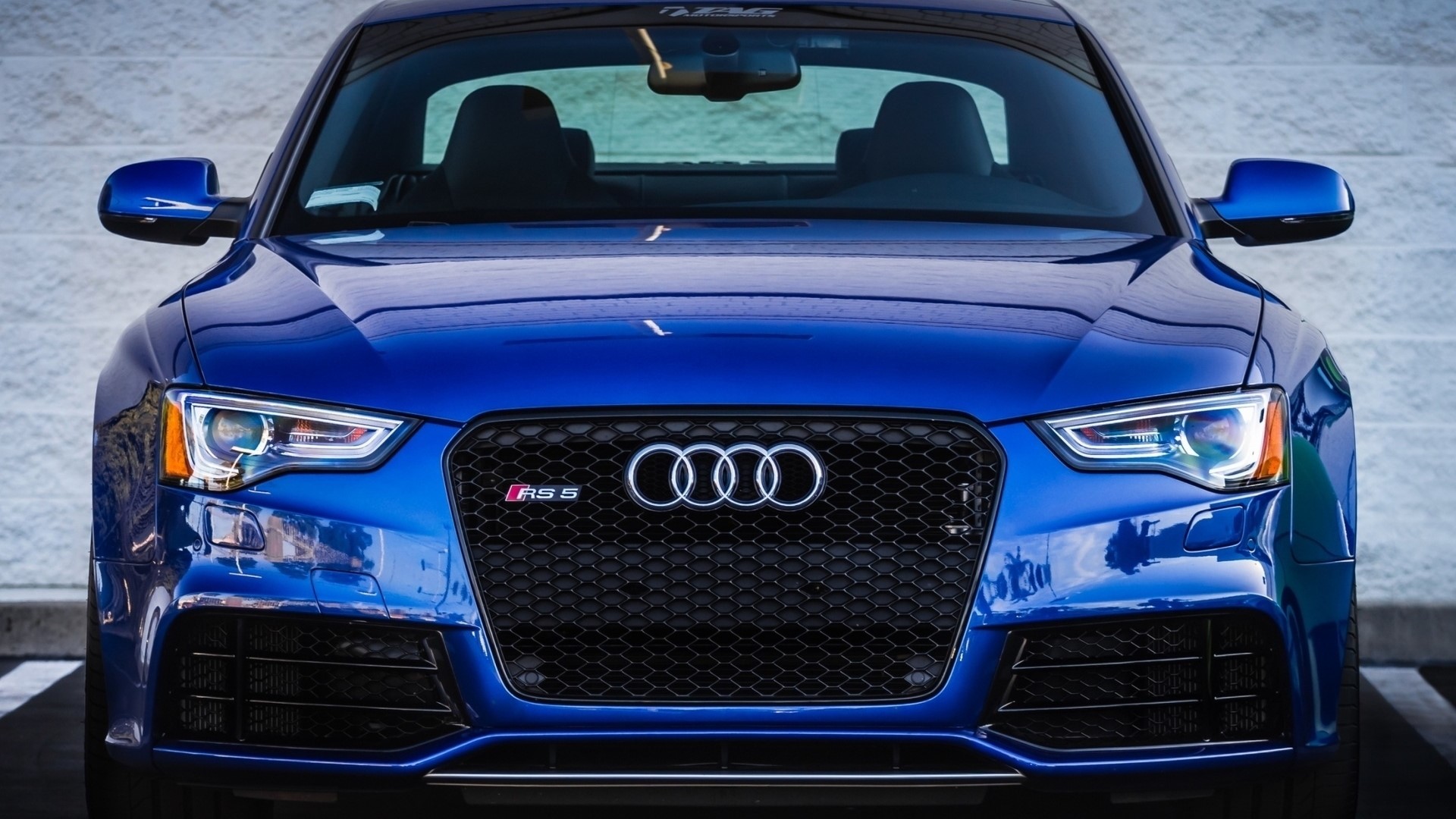 Blue Audi RS 5 Front View HD Wallpaper