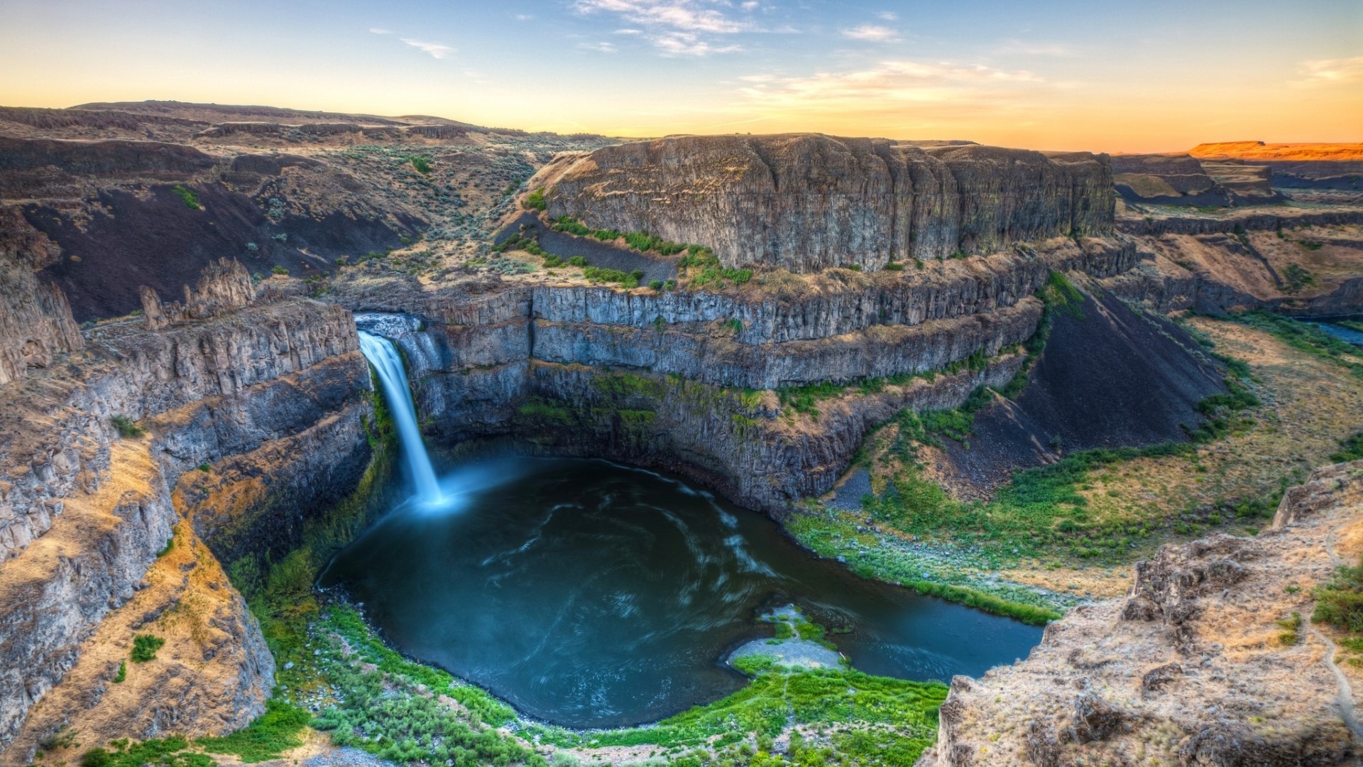 Palouse Falls State Park Waterfall HD Wallpaper