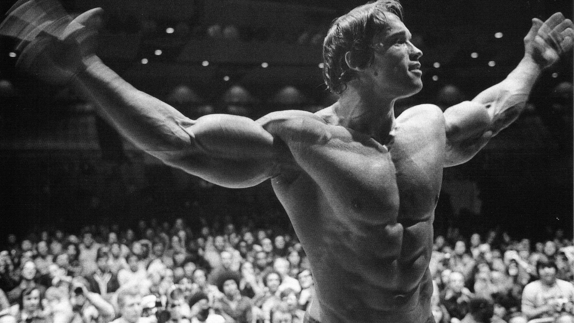 Arnold Schwarzenegger bodybuilding competition HD Wallpaper