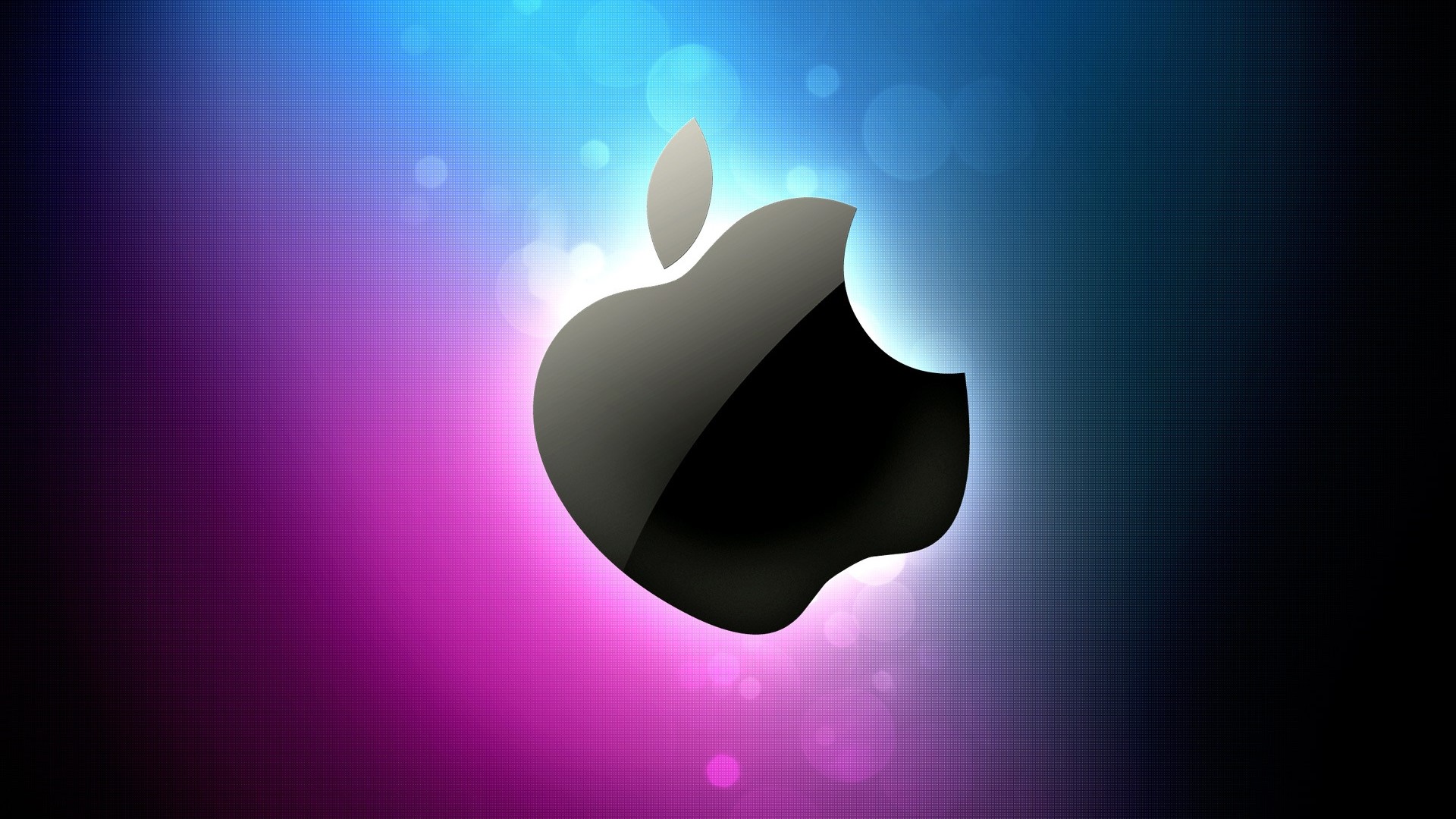 Apple Logo on Gradient Background HD Wallpaper