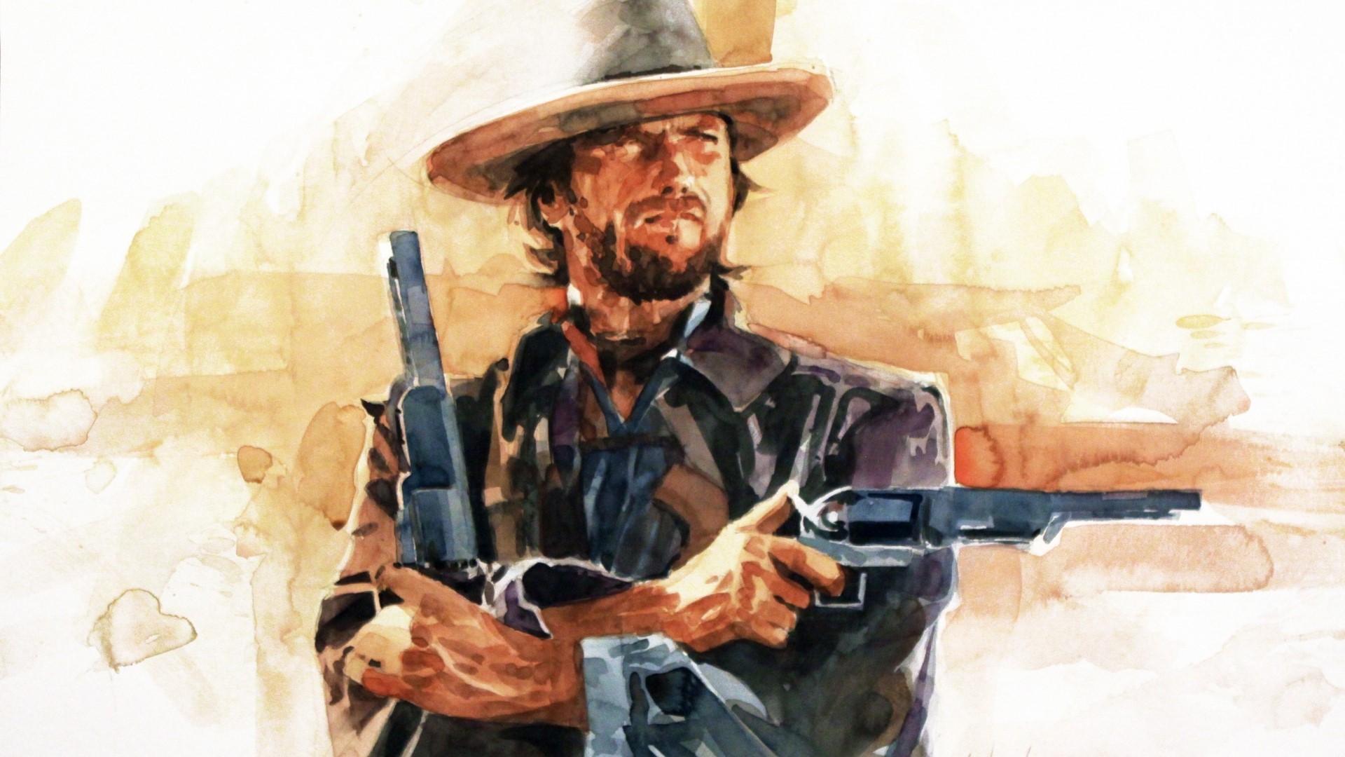 Clint Eastwood as Blondie in The Good, the Bad and the Ugly HD Wallpaper