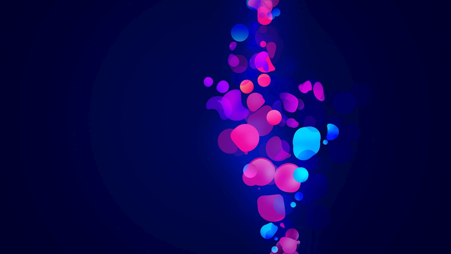 Abstract colorful bokeh lights on dark blue background HD Wallpaper