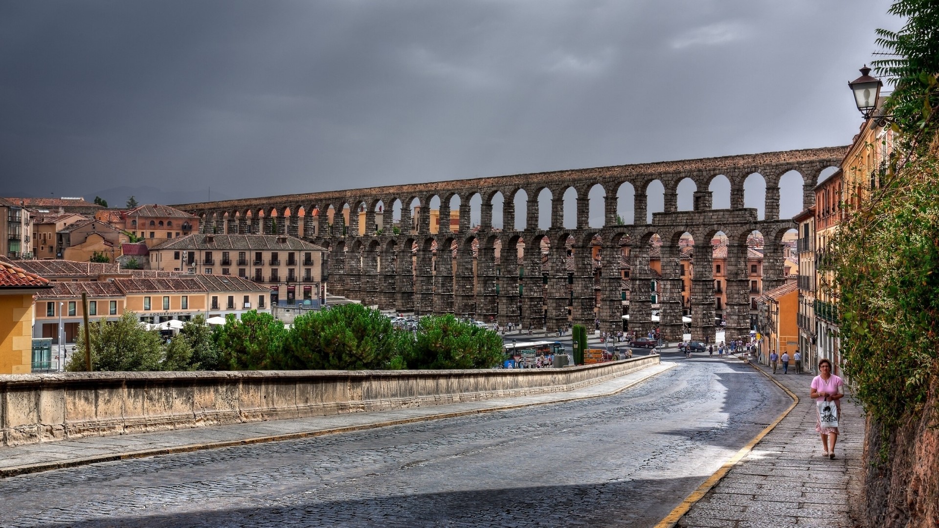 Aqueduct of Segovia, Spain HD Wallpaper