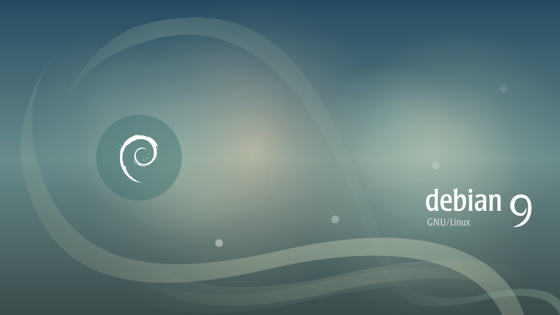 Debian 9 GNU/Linux logo and text HD Wallpaper